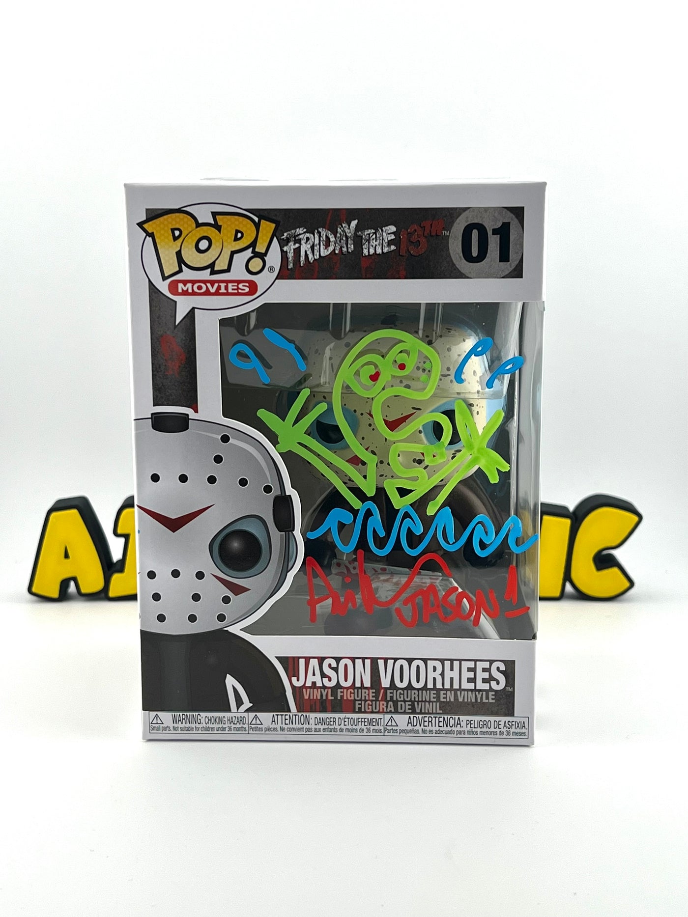 Funko Pop! Jason Voorhees 01 - Sketch and Autographed By Ari Lehman + Beckett Authentication