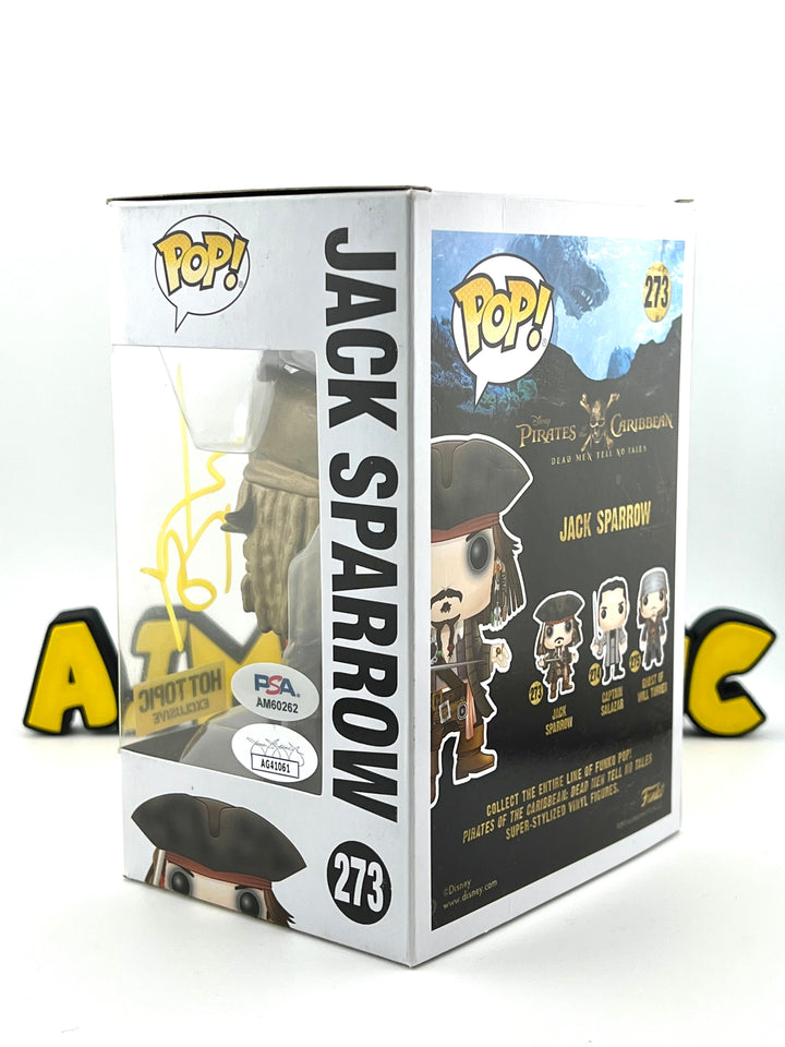 Funko Pop! Jack Sparrow 273 - Autographed by Johnny Depp JSA  + PSA/DNA Authentication - Hot Topic Exclusive - Pirates of The Caribbean