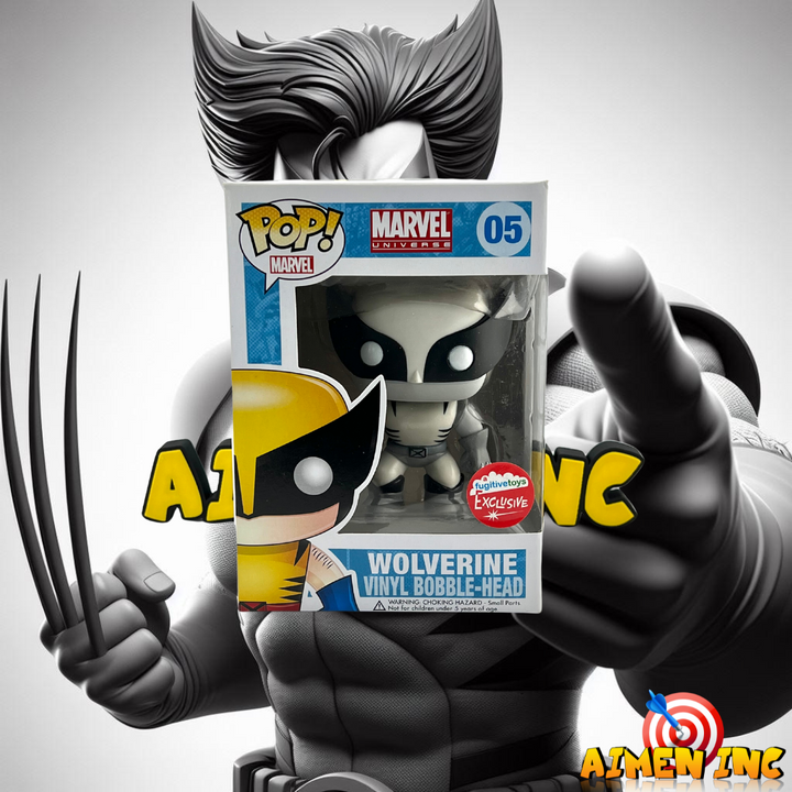 Funko Pop! Wolverine 05 (Black & White) - Fugitive Toys Exclusive - X-Men