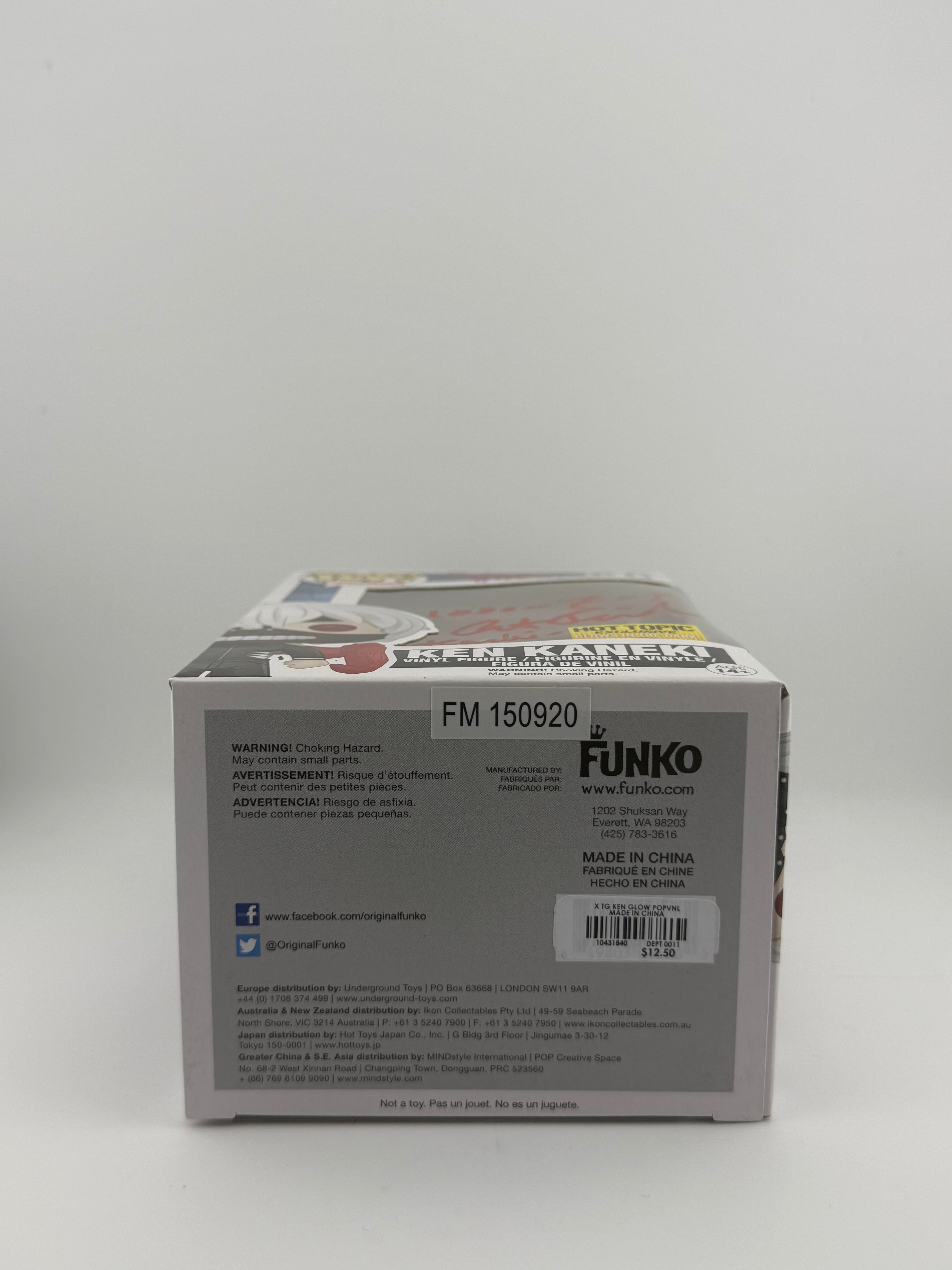 Funko POP! SIGNED KEN KANEKI 61 HOT TOPIC EXCLUSIVE (AUSTIN TINDLE) + JSA