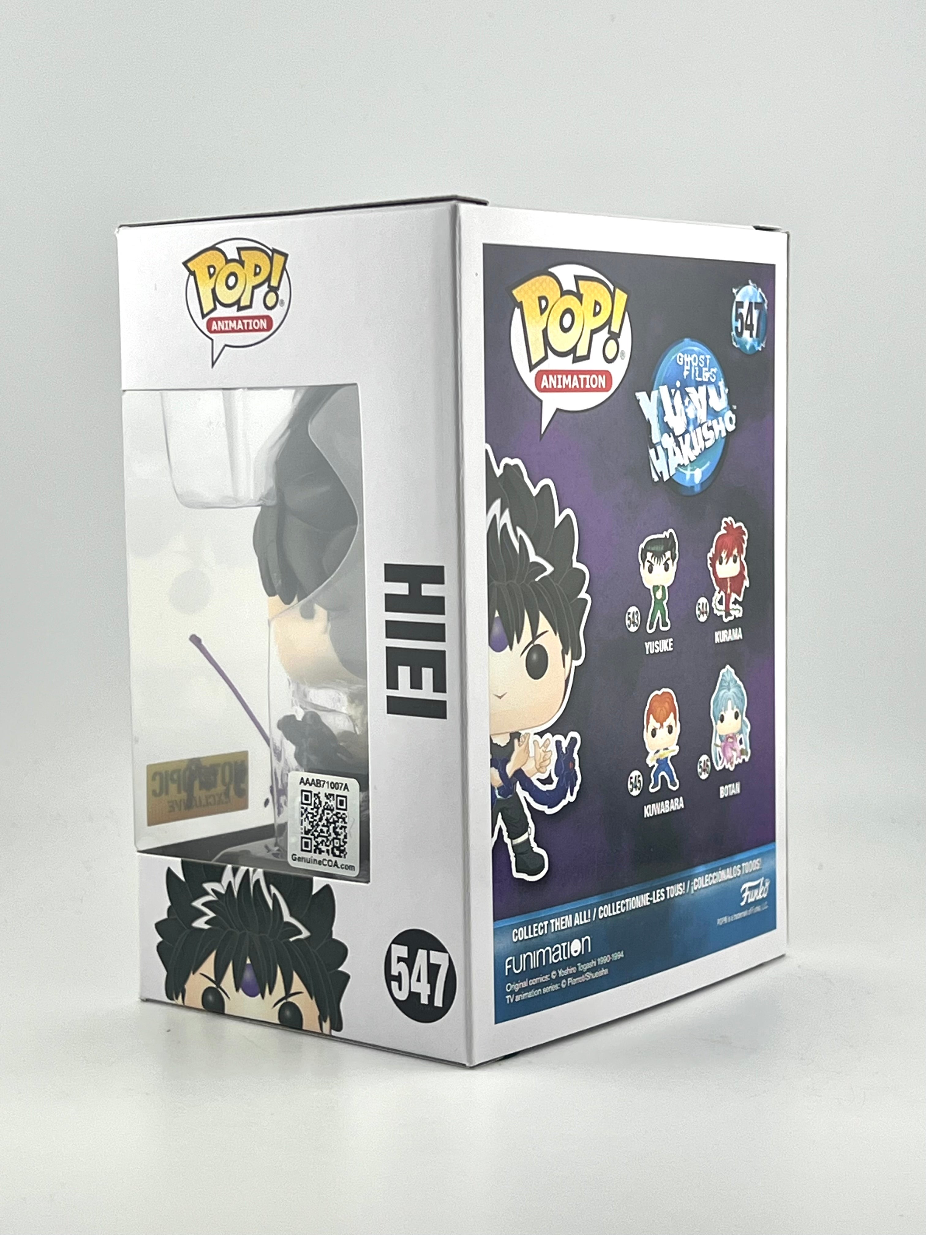 Funko Pop! HIEI 547 JVA AUTO HOT TOPIC EXCLUSIVE + AUTHENTICATION