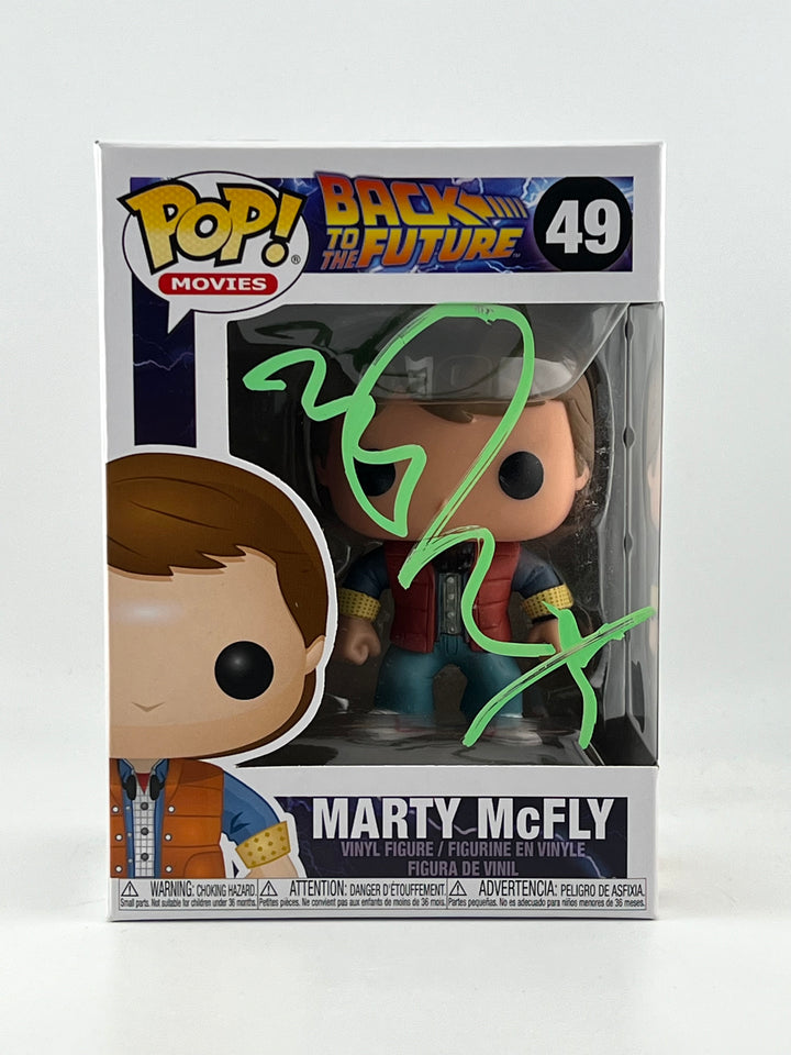 Funko Pop! Marty McFly 49 Autographed by Michael J. Fox Beckett Authenticated