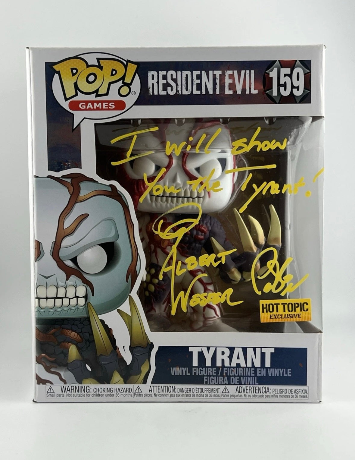 Rare Tyrant Funko Pop Signed by Pablo Kuntz Wesker VA OG Resident Evil RE