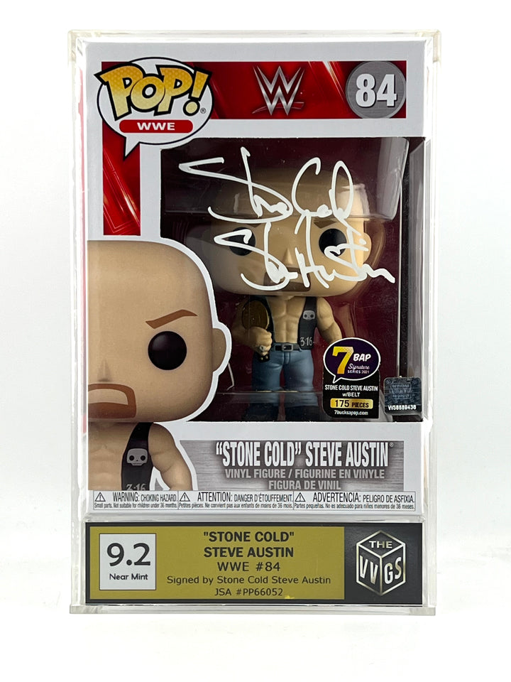 Funko Pop! “Stone Cold” Steve Austin Autographed by Steve Austin 7BAP Exclsuive JSA Authenticated