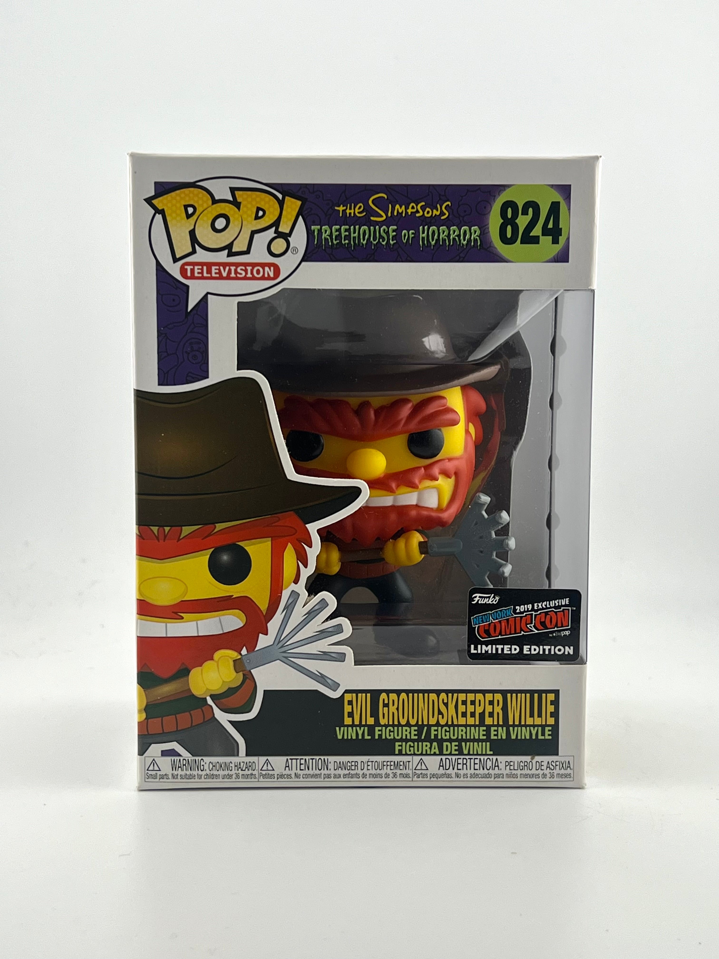 Funko Pop! EVIL GROUNDSKEEPER WILLIE 824 2019 NYCC EXCLUSIVE
