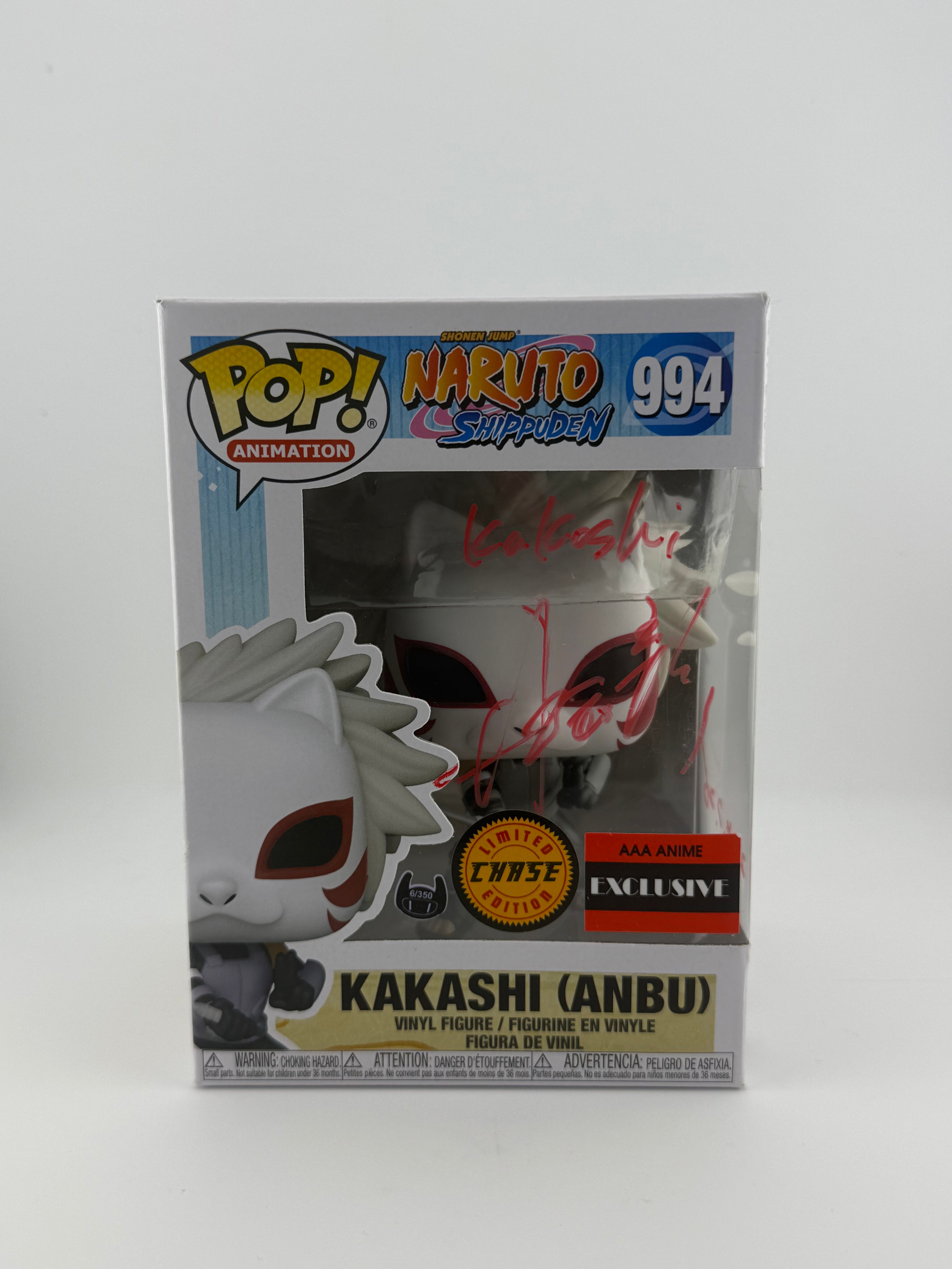 Funko POP! JVA SIGNED KAKASHI ANBU 994 CHASE AAA EXCLUSIVE