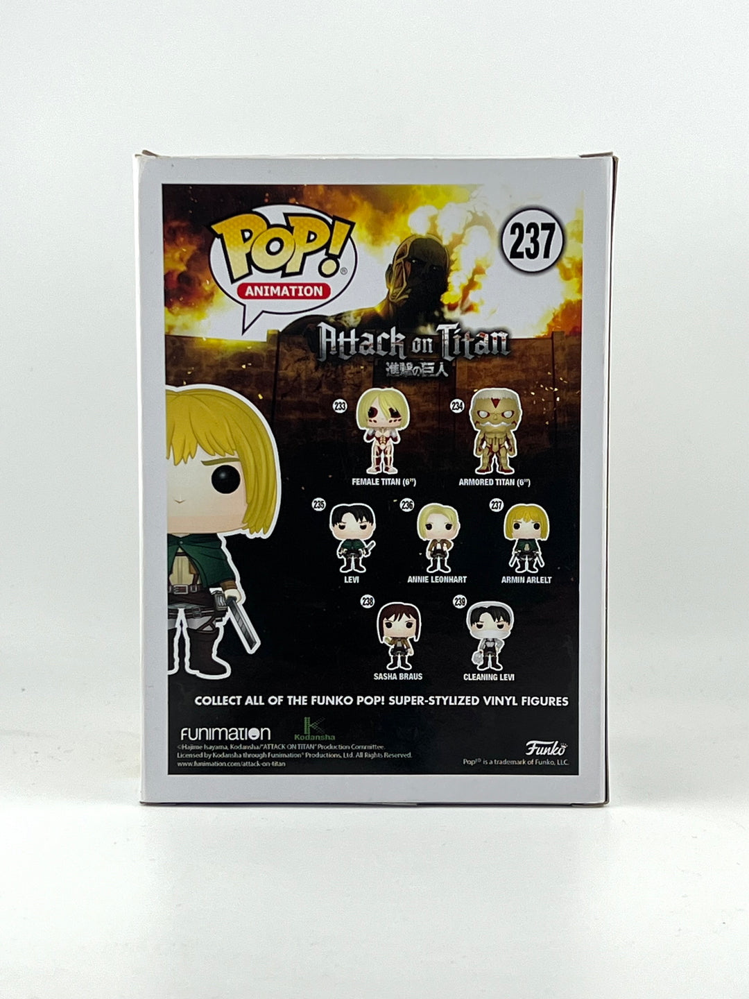 Funko Pop! Armin Arlelt 237 FYE Exclusive (Slight Damage)