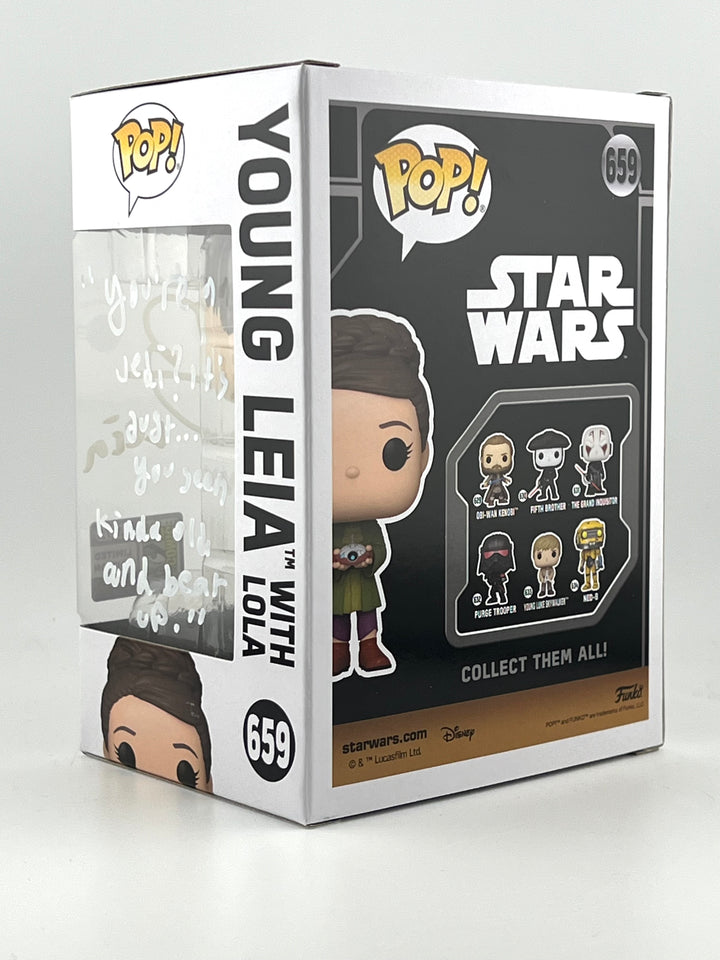 Funko Pop! Young Leia with Lola 659 SDCC Autographed/Quoted by Lyra Blair JSA Authenticated