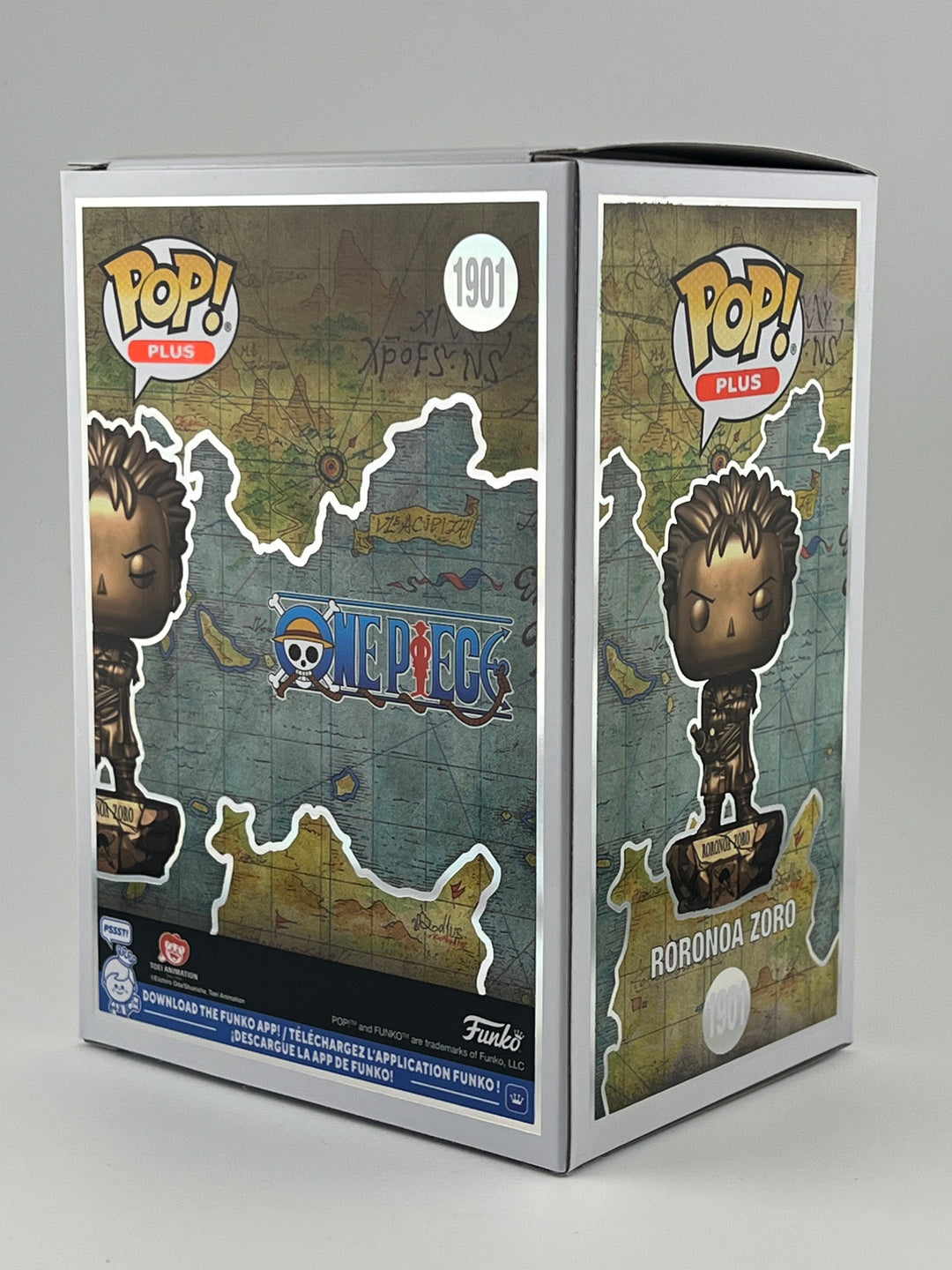 FUNKO POP! BRONZE STATUE RORONOA ZORO 1901 FUNKO SHOP EXCLUSIVE JVA SIGNED