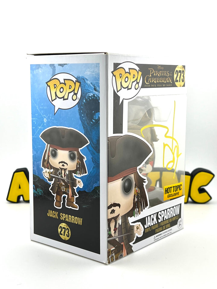 Funko Pop! Jack Sparrow 273 - Autographed by Johnny Depp JSA  + PSA/DNA Authentication - Hot Topic Exclusive - Pirates of The Caribbean