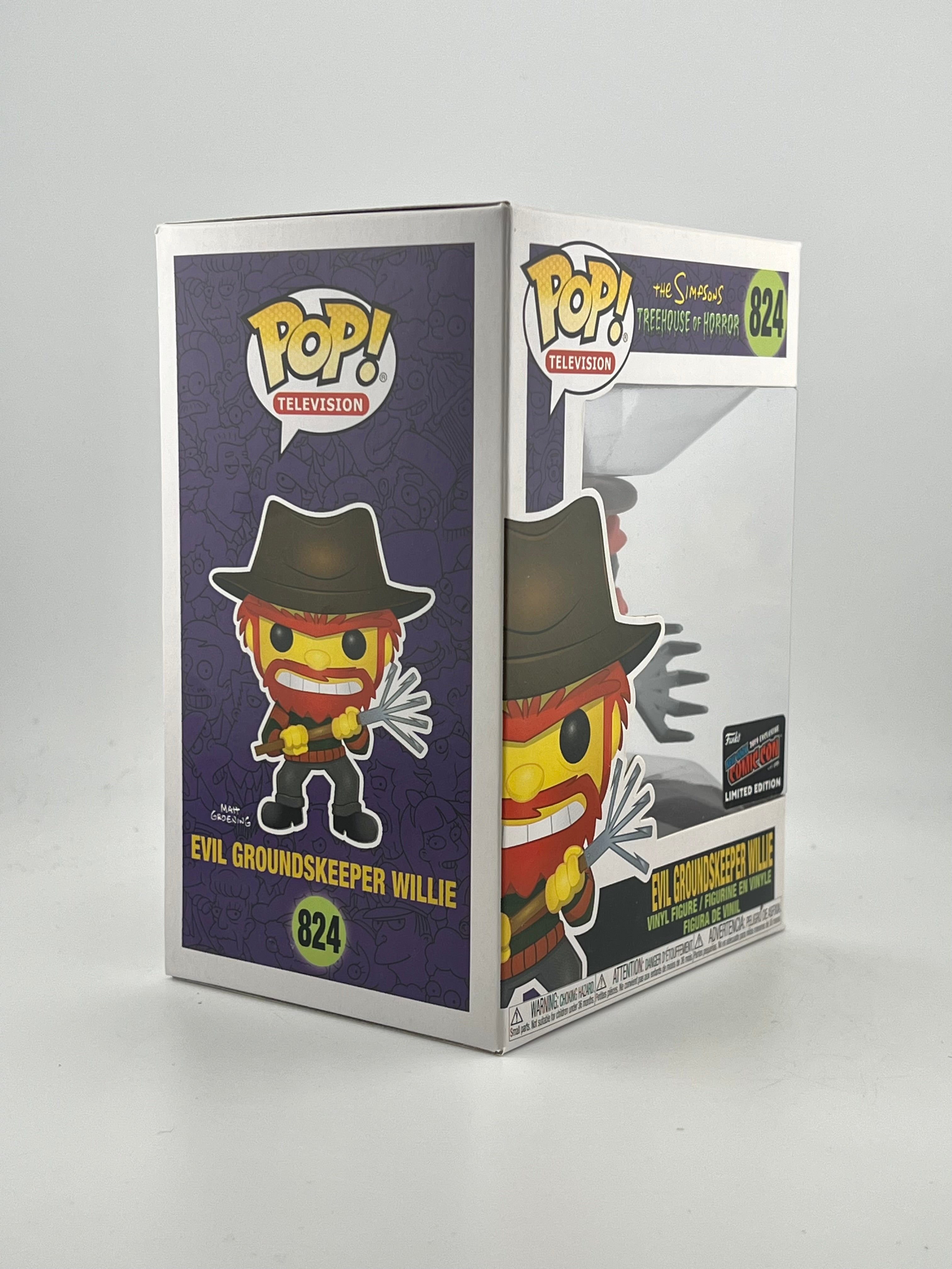 Funko Pop! EVIL GROUNDSKEEPER WILLIE 824 2019 NYCC EXCLUSIVE