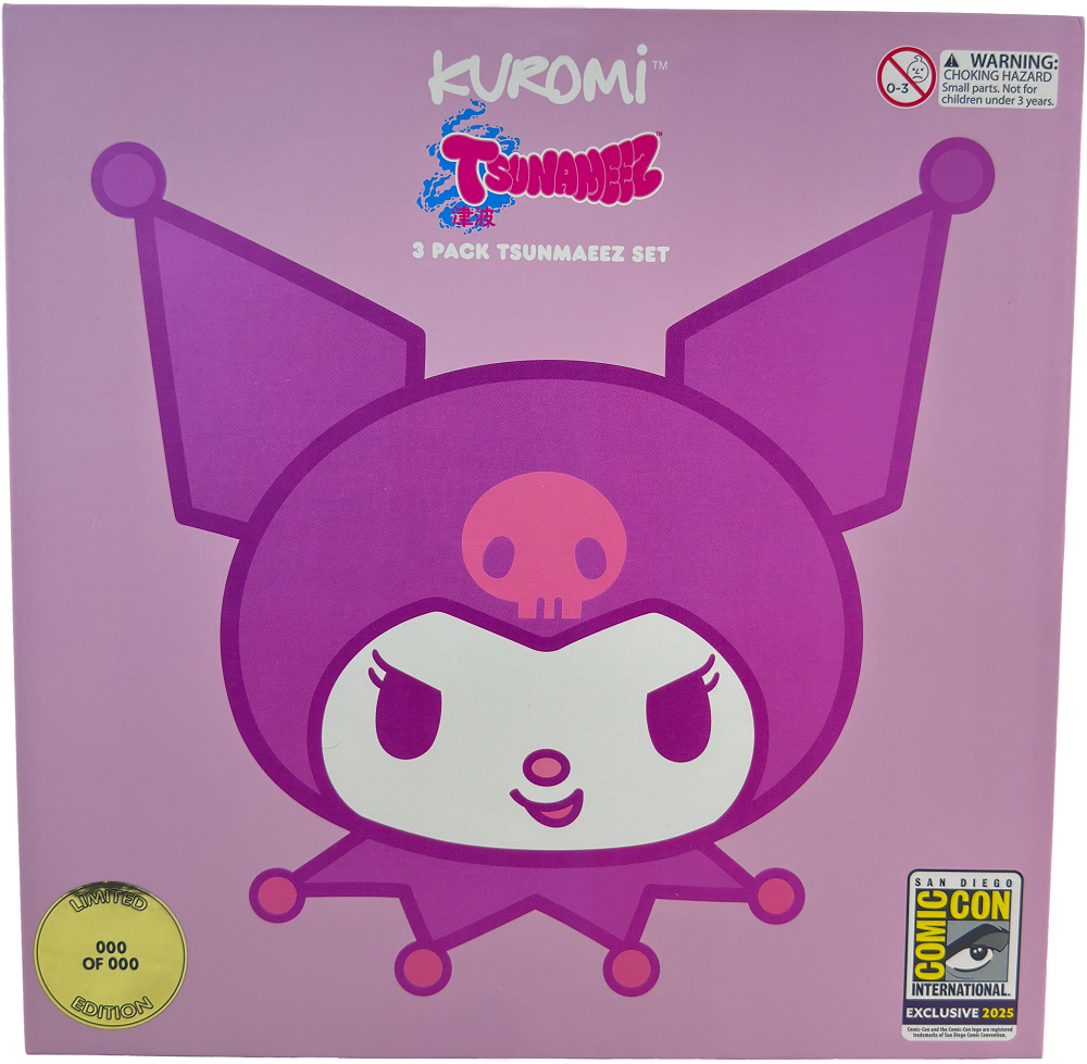 2025 SDCC Exclusive Sanrio Hello Kitty “Kuromi” Tsunameez 3‑Pack Set