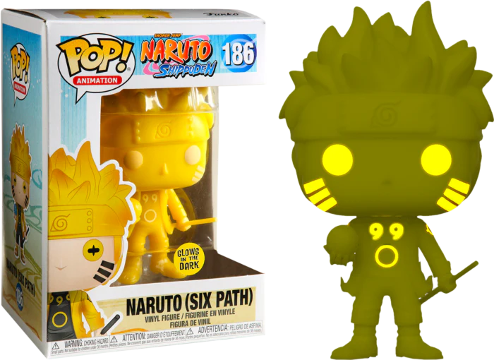 FUNKO POP! NARUTO 186 (YELLOW) HOT TOPIC GLOW IN THE DARK