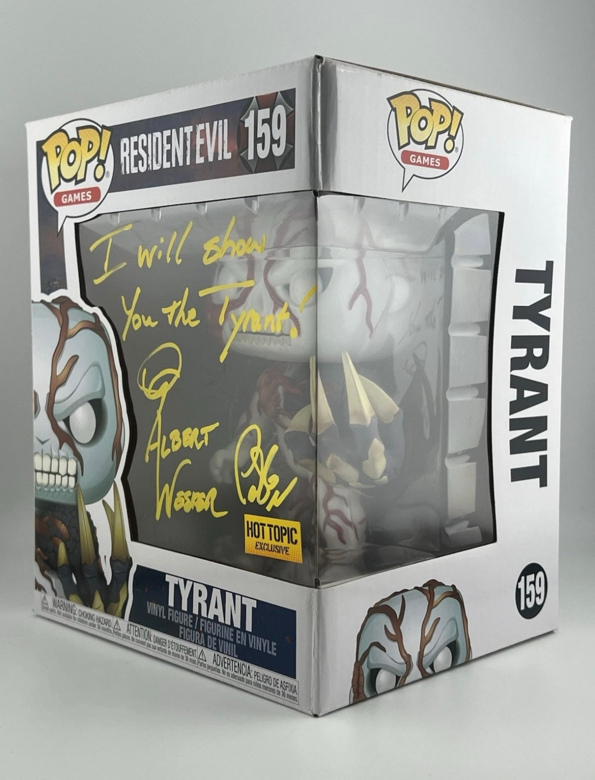 Rare Tyrant Funko Pop Signed by Pablo Kuntz Wesker VA OG Resident Evil RE