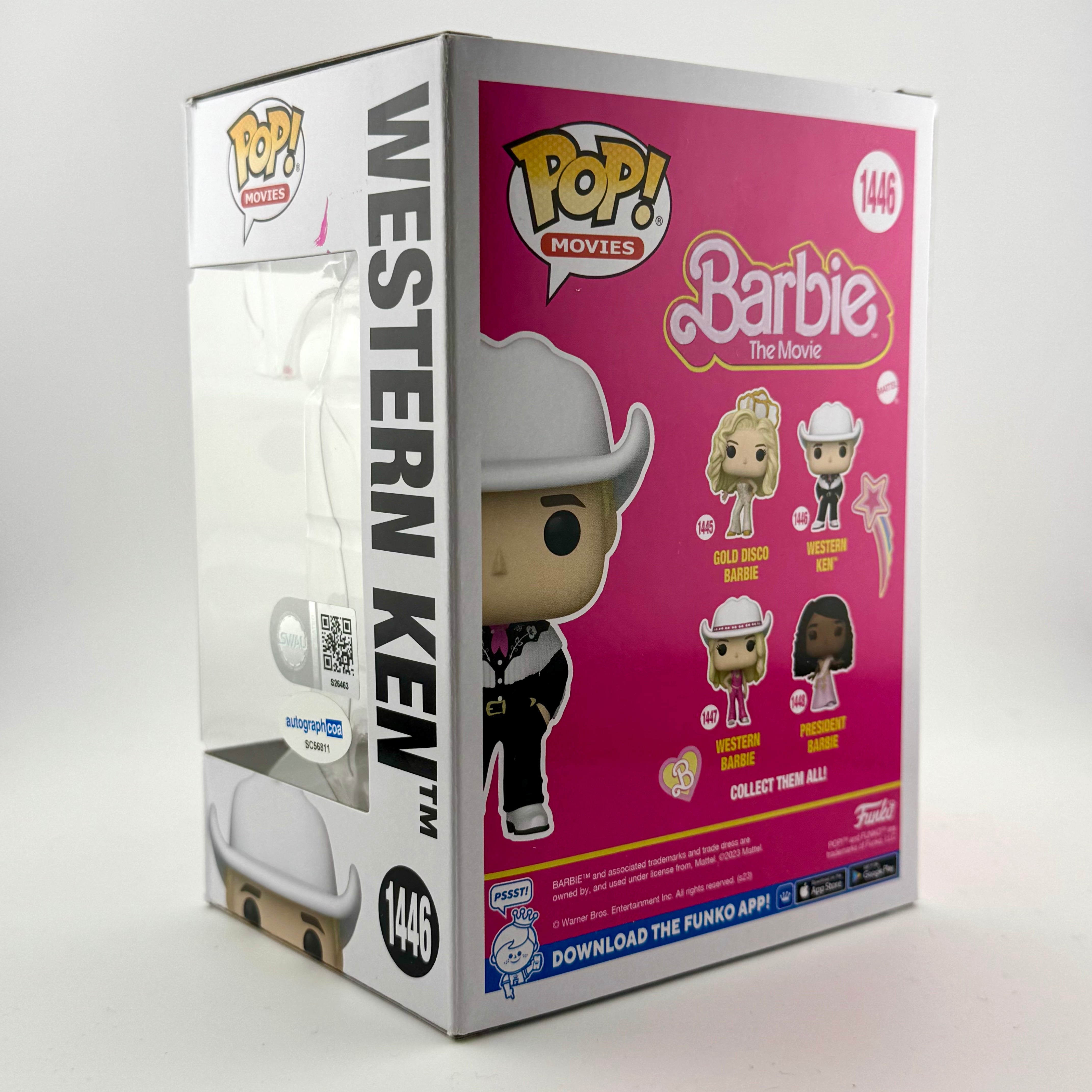Signed Ryan Gosling - Western Ken 1446 Funko Pop! With COA - Barbie