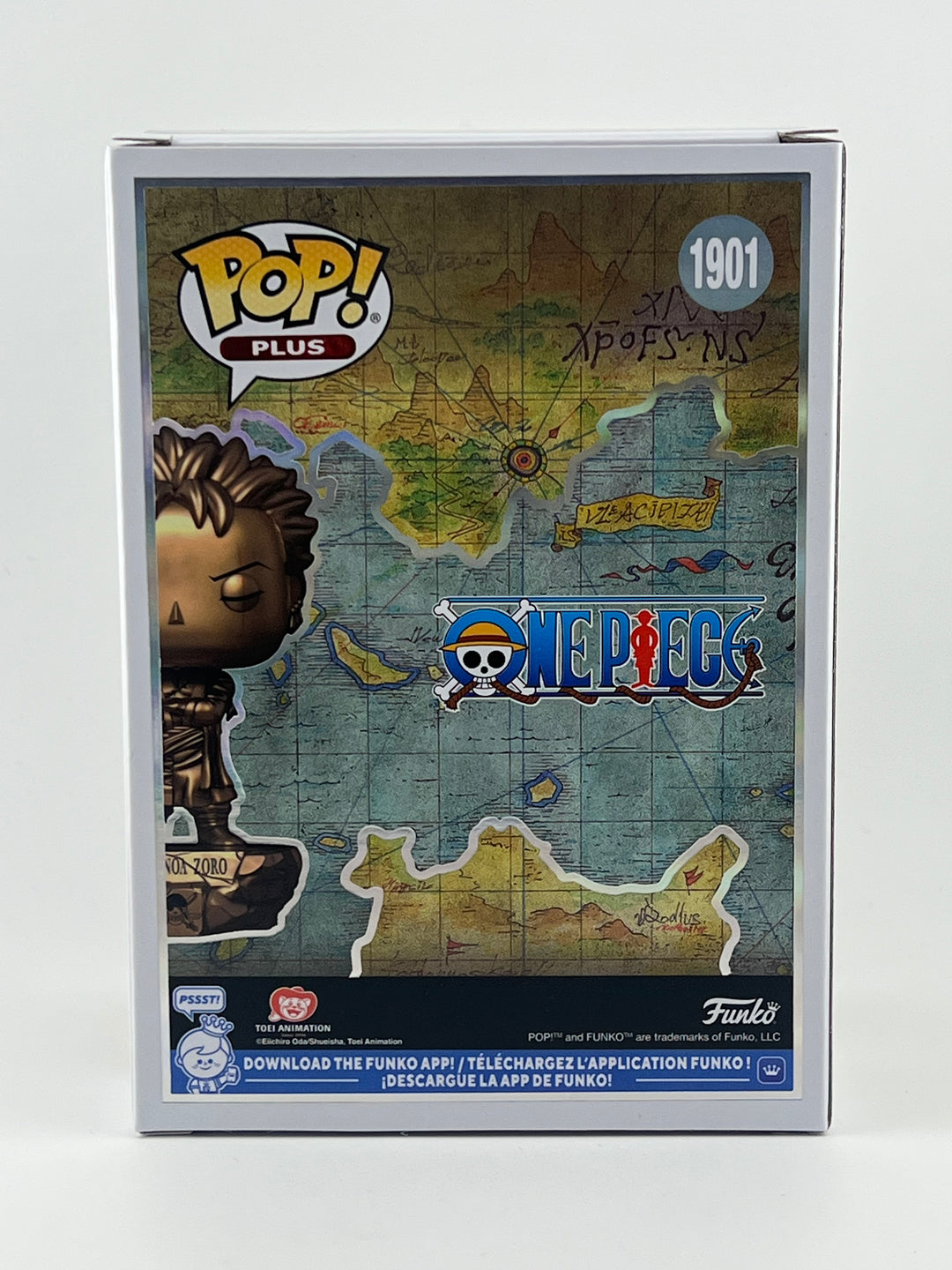 FUNKO POP! BRONZE STATUE RORONOA ZORO 1901 FUNKO SHOP EXCLUSIVE JVA SIGNED