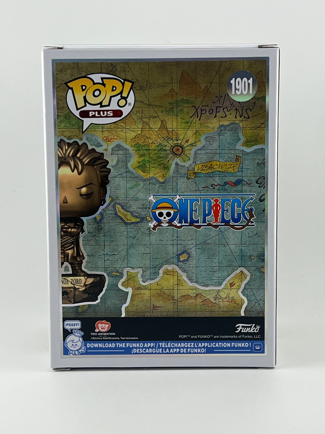 FUNKO POP! BRONZE STATUE RORONOA ZORO 1901 FUNKO SHOP EXCLUSIVE JVA SIGNED