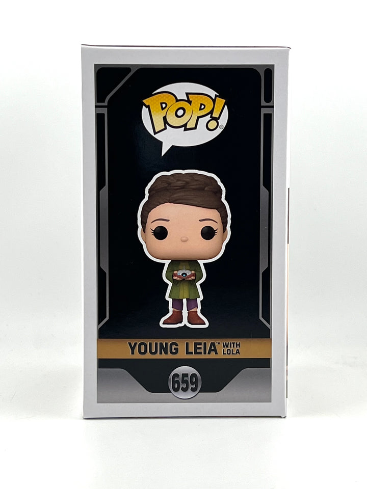 Funko Pop! Young Leia with Lola 659 SDCC Autographed/Quoted by Lyra Blair JSA Authenticated