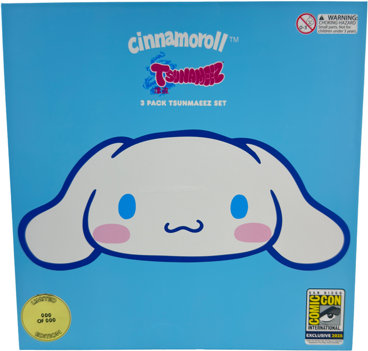 2025 SDCC Exclusive Sanrio Hello Kitty “Cinnamoroll” Tsunameez 3‑Pack Set