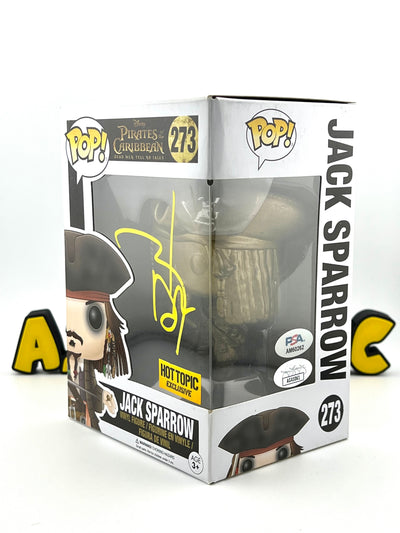 Funko Pop! Jack Sparrow 273 - Autographed by Johnny Depp JSA  + PSA/DNA Authentication - Hot Topic Exclusive - Pirates of The Caribbean