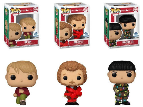 Home Alone - 3 Funko Pop Christmas Bundle (Kevin, Harry, and Marv)
