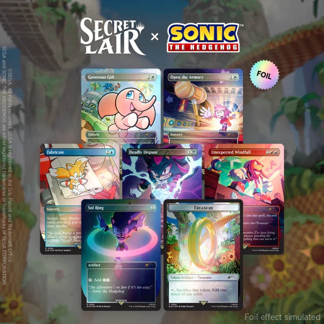 Secret Lair x Sonic: Chasing Adventure Rainbow Foil Edition