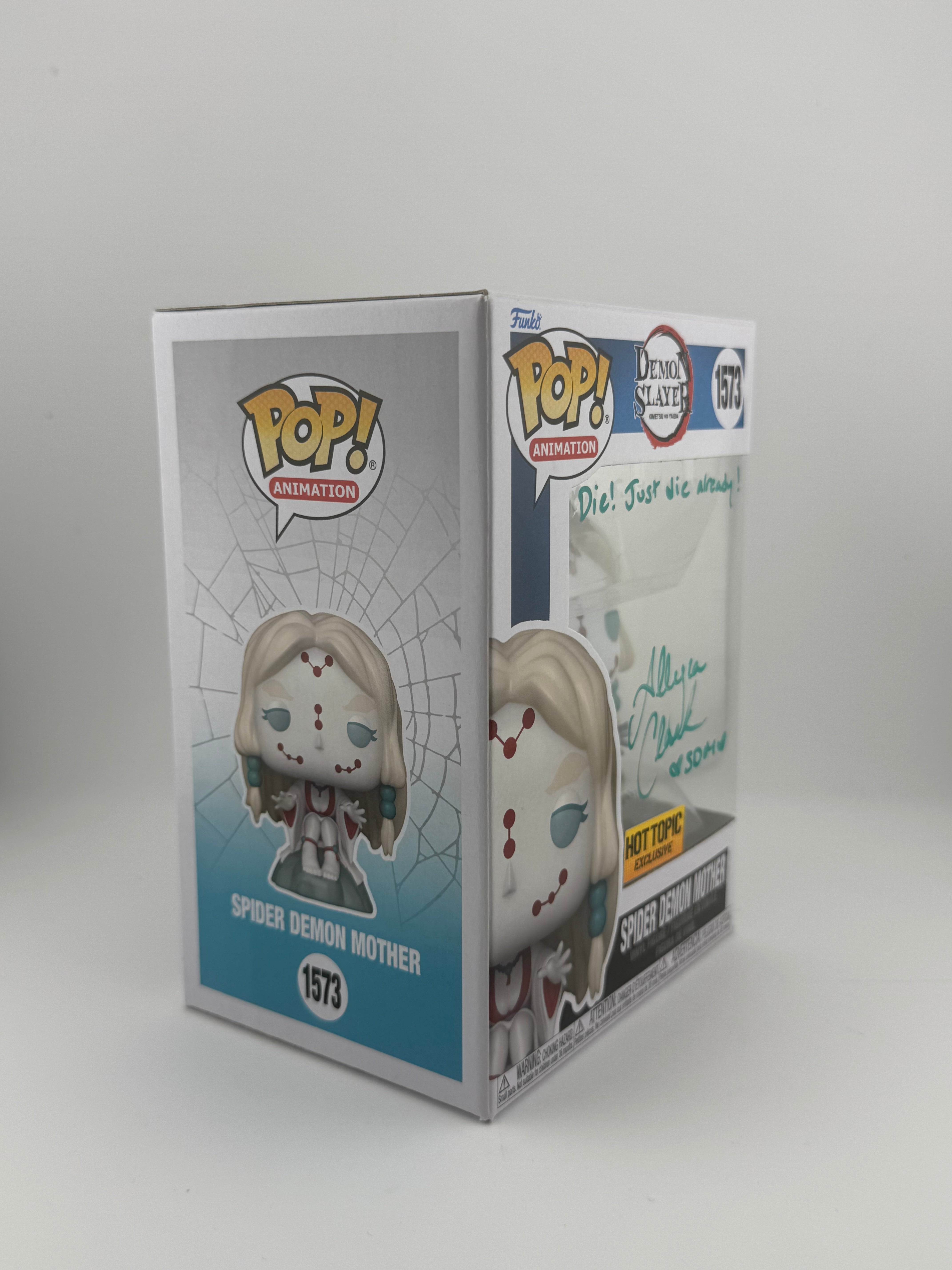 Funko POP! SIGNED SPIDER DEMON MOTHER 1573 HOT TOPIC EXCLUSIVE (ALLEGRA CLARK)