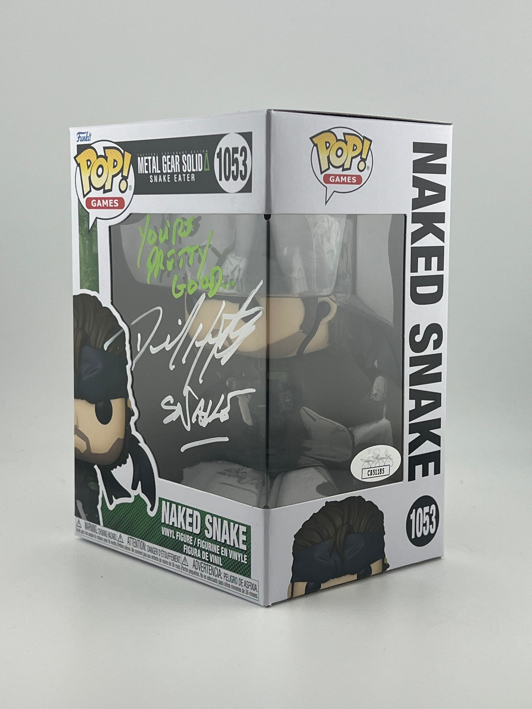 Signed Naked Snake - Metal Gear Solid - David Hayter - Funko Pop + JSA