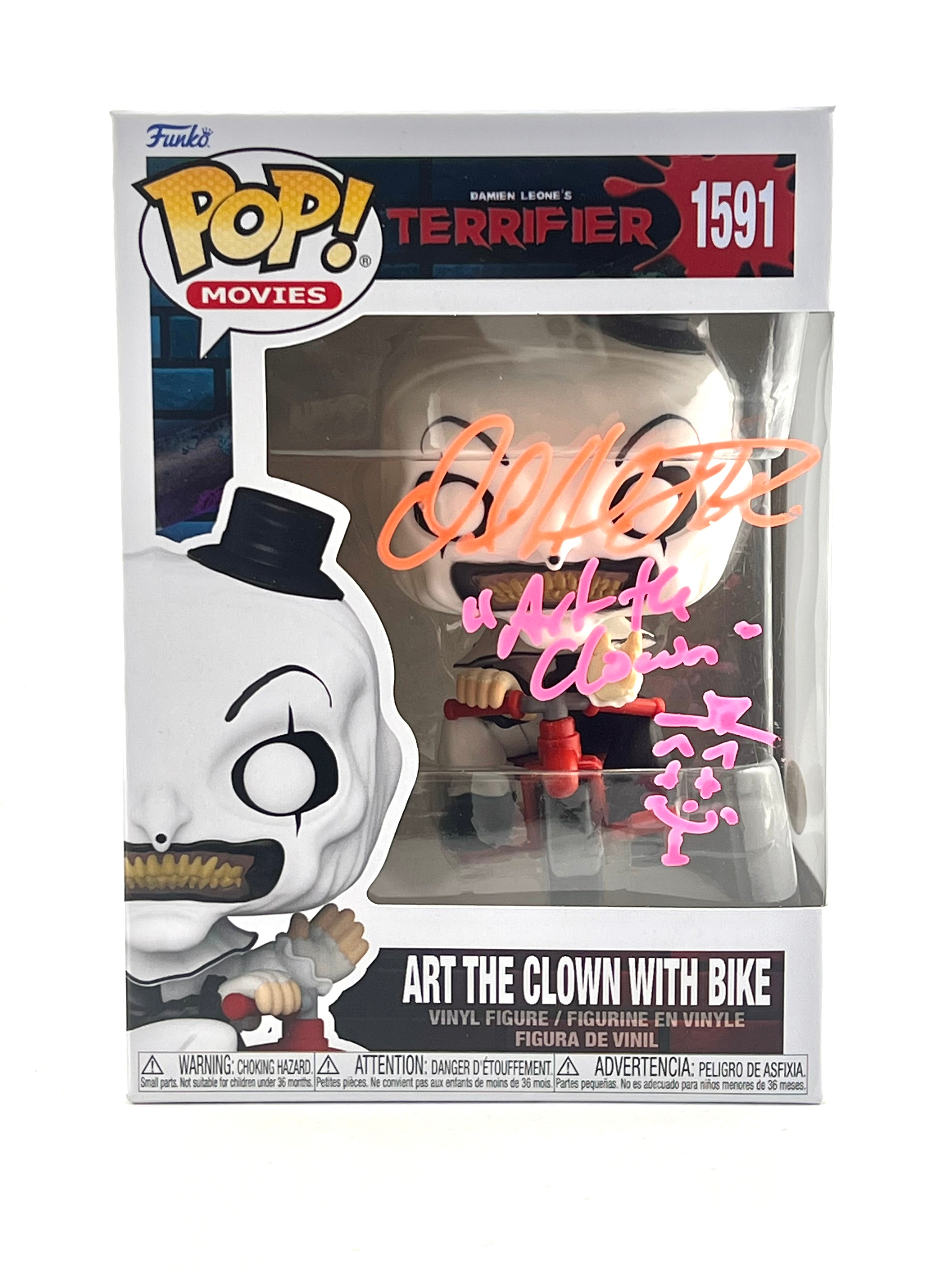 Funko Pop! ART THE CLOWN WITH BIKE 1591 SIGNED