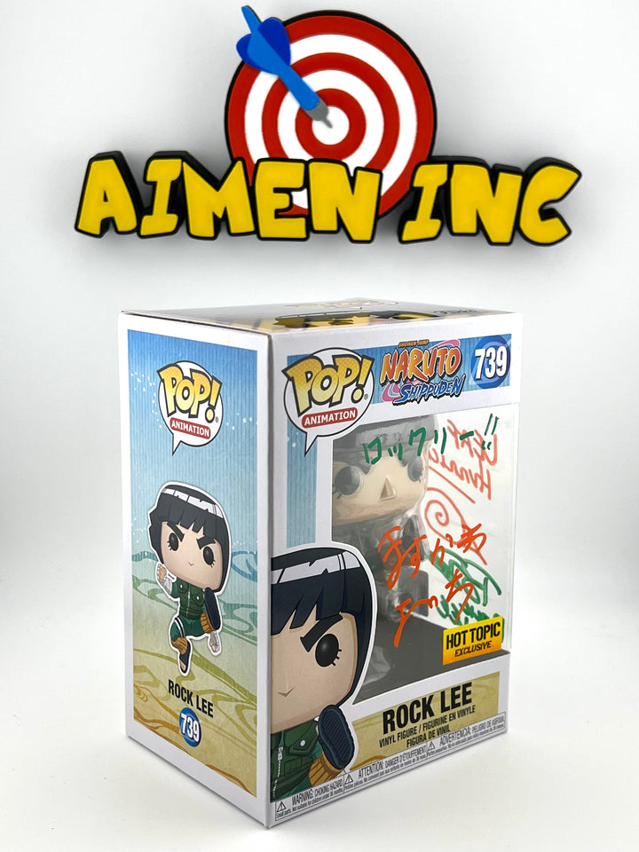 Naruto - Rock Lee 739 - Double Autographed By JVA Yōichi Masukawa and US VA Brian Donovan + Authentication - Funko Pop!