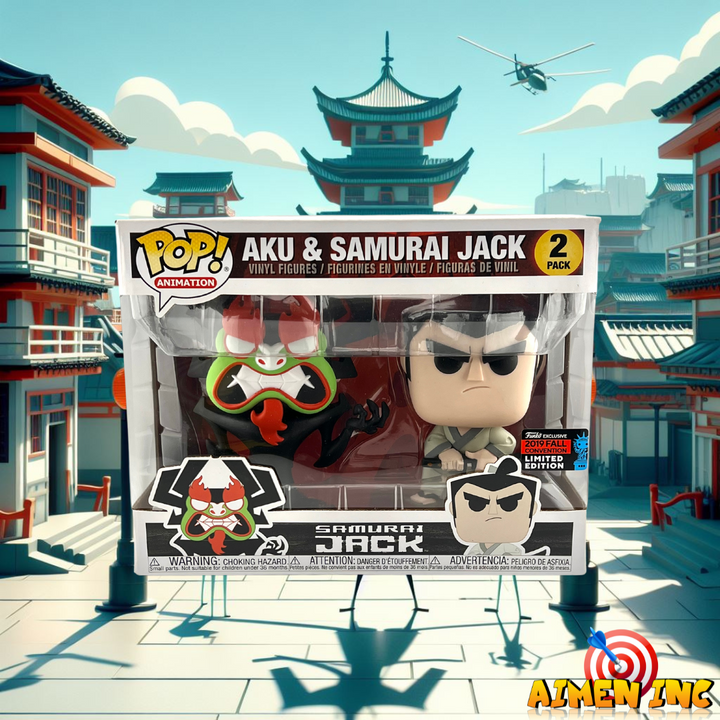 Aku & Samurai Jack (2 Pack) - 2019 Convention Exclusive - Funko Pop!