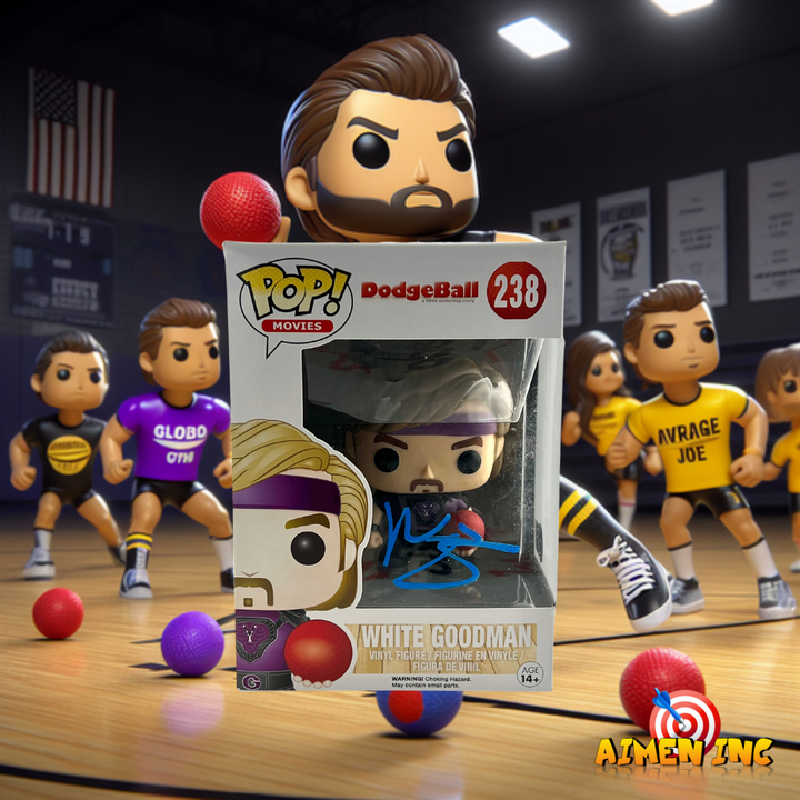 Funko Pop! White Goodman 238 - Autographed By Ben Stiller (Beckett Certified)