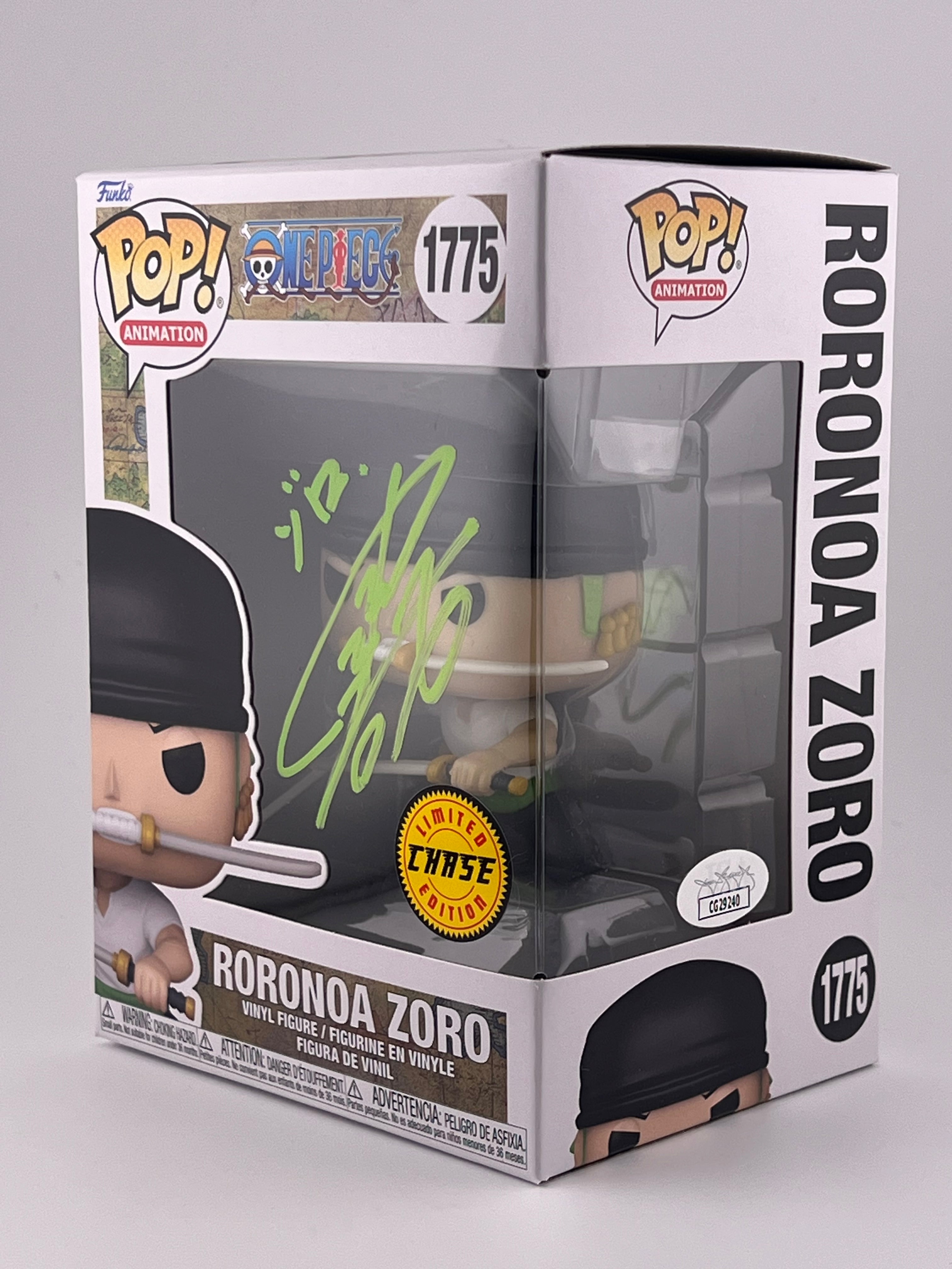 FUNKO POP! RORONOA ZORO 1775 CHASE JVA SIGNED
