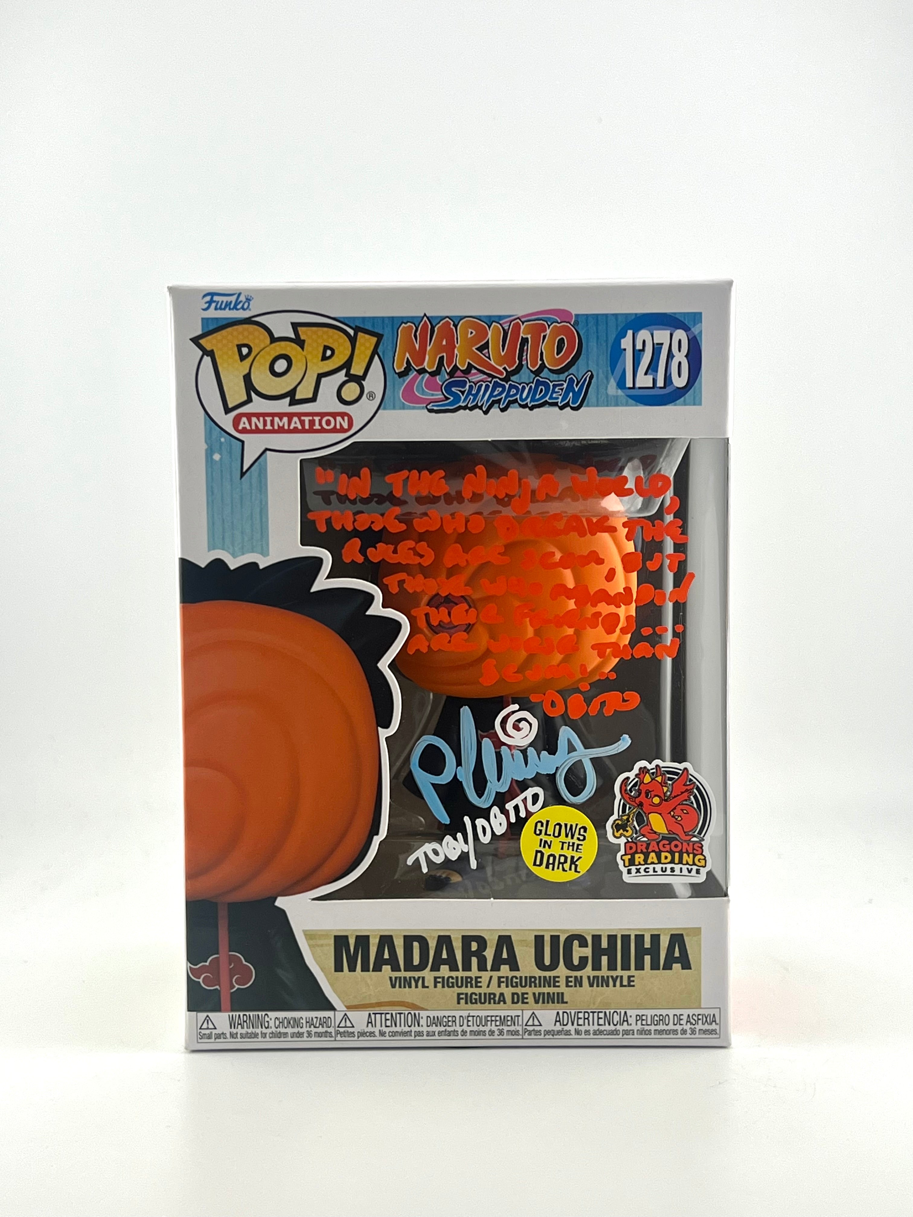 Funko Pop! MADARA UCHIHA 1278 GITD DRAGONS TRADING EXCLUSIVE AUTO
