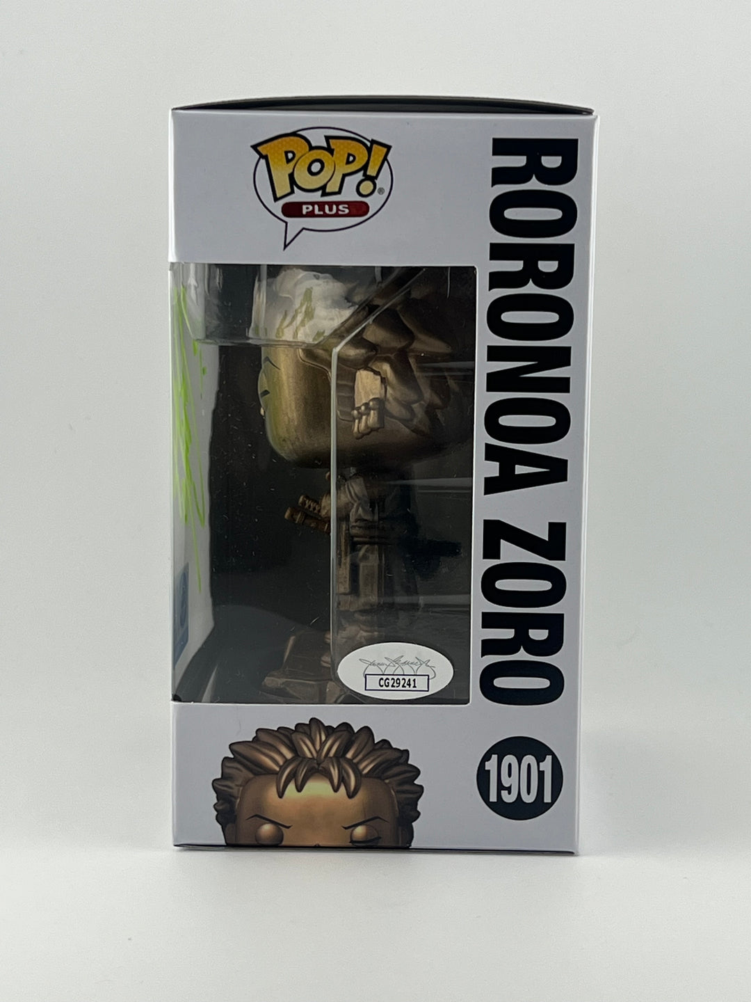 FUNKO POP! BRONZE STATUE RORONOA ZORO 1901 FUNKO SHOP EXCLUSIVE JVA SIGNED