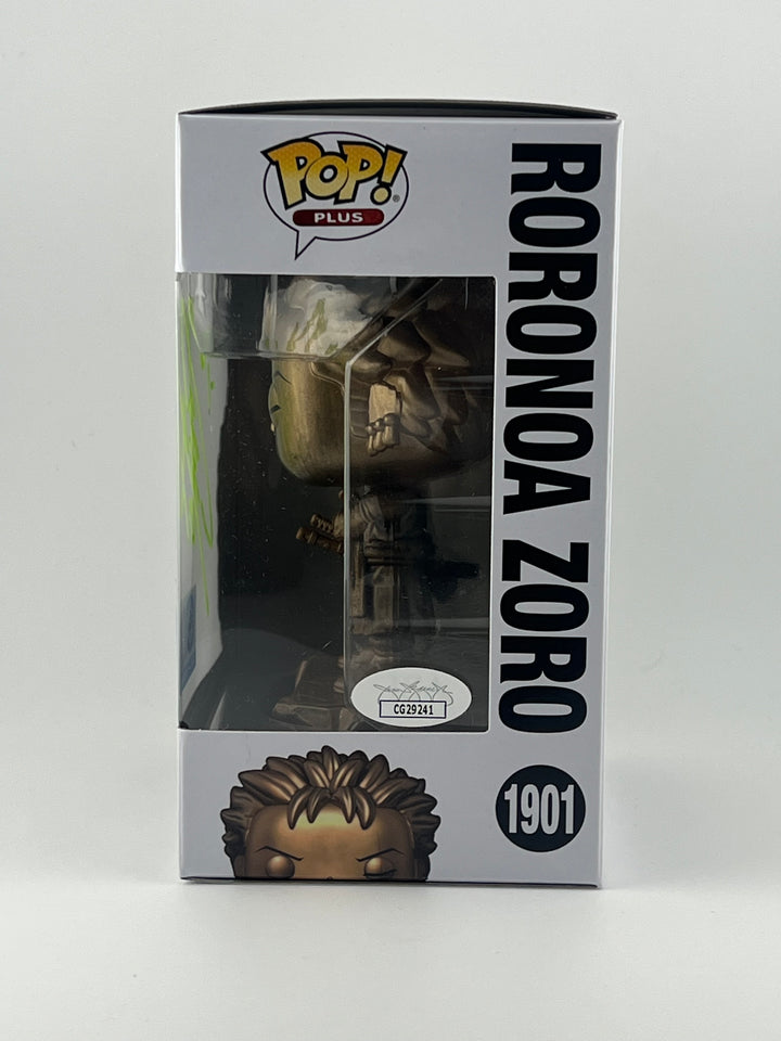 FUNKO POP! BRONZE STATUE RORONOA ZORO 1901 FUNKO SHOP EXCLUSIVE JVA SIGNED