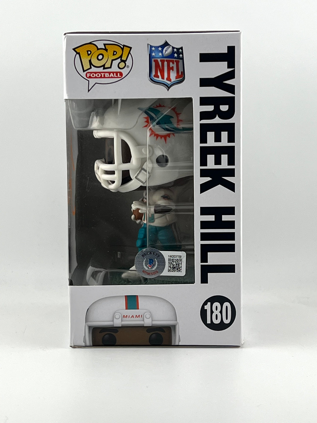 Funko Pop! Tyreek Hill 180 Autographed by Tyreek Hill Beckett Authenticated