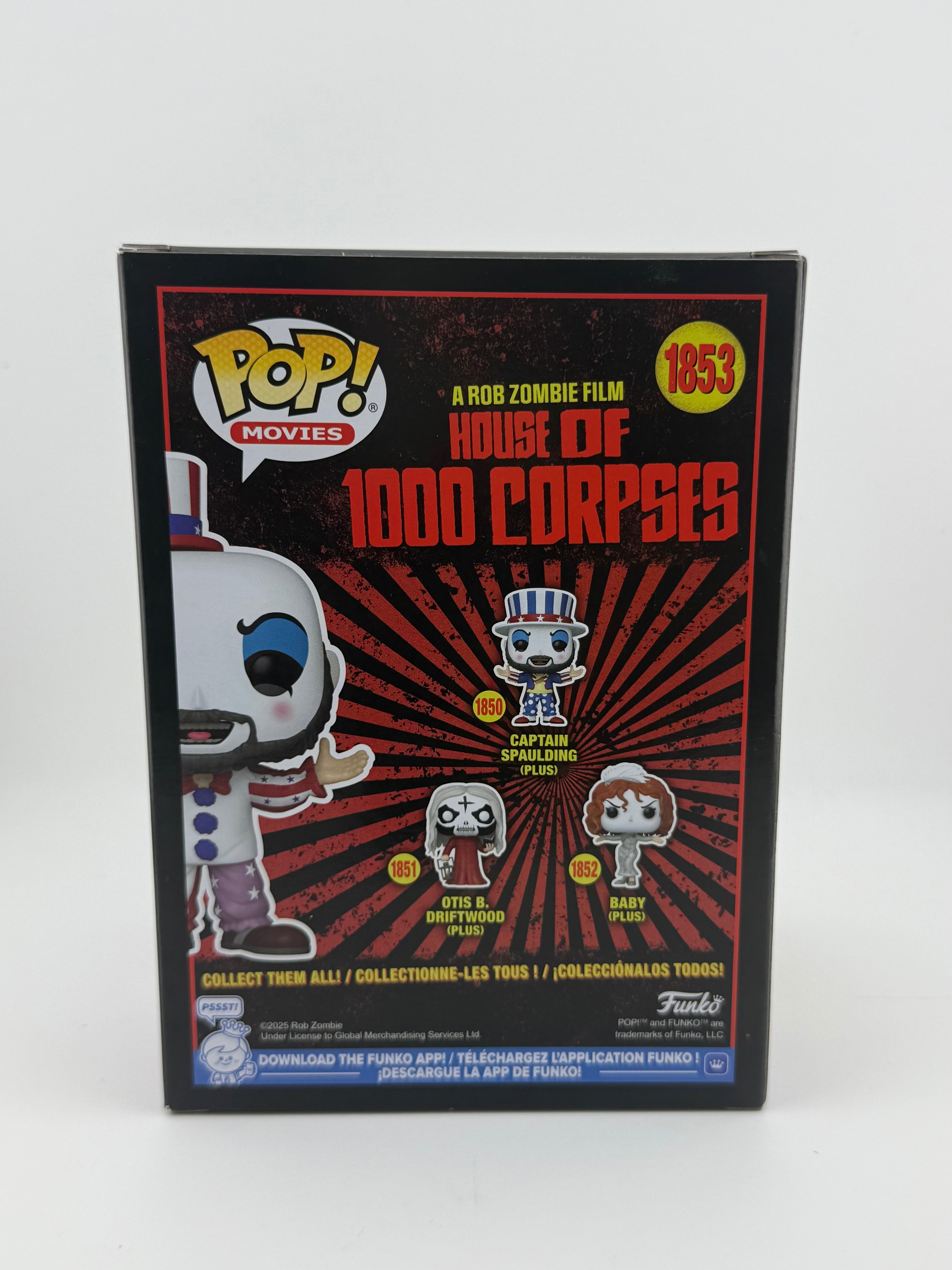 Funko POP! CAPTAIN SPAULDING 1853 SCARE FAIR EXCLUSIVE 2025 LE 9500