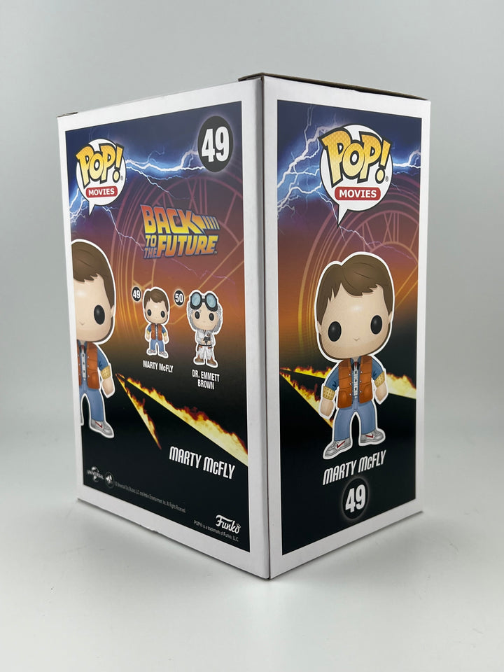 Funko Pop! Marty McFly 49 Plutonium Plastic empire exclusive autographed by Michael J. Fox JSA Authenticated