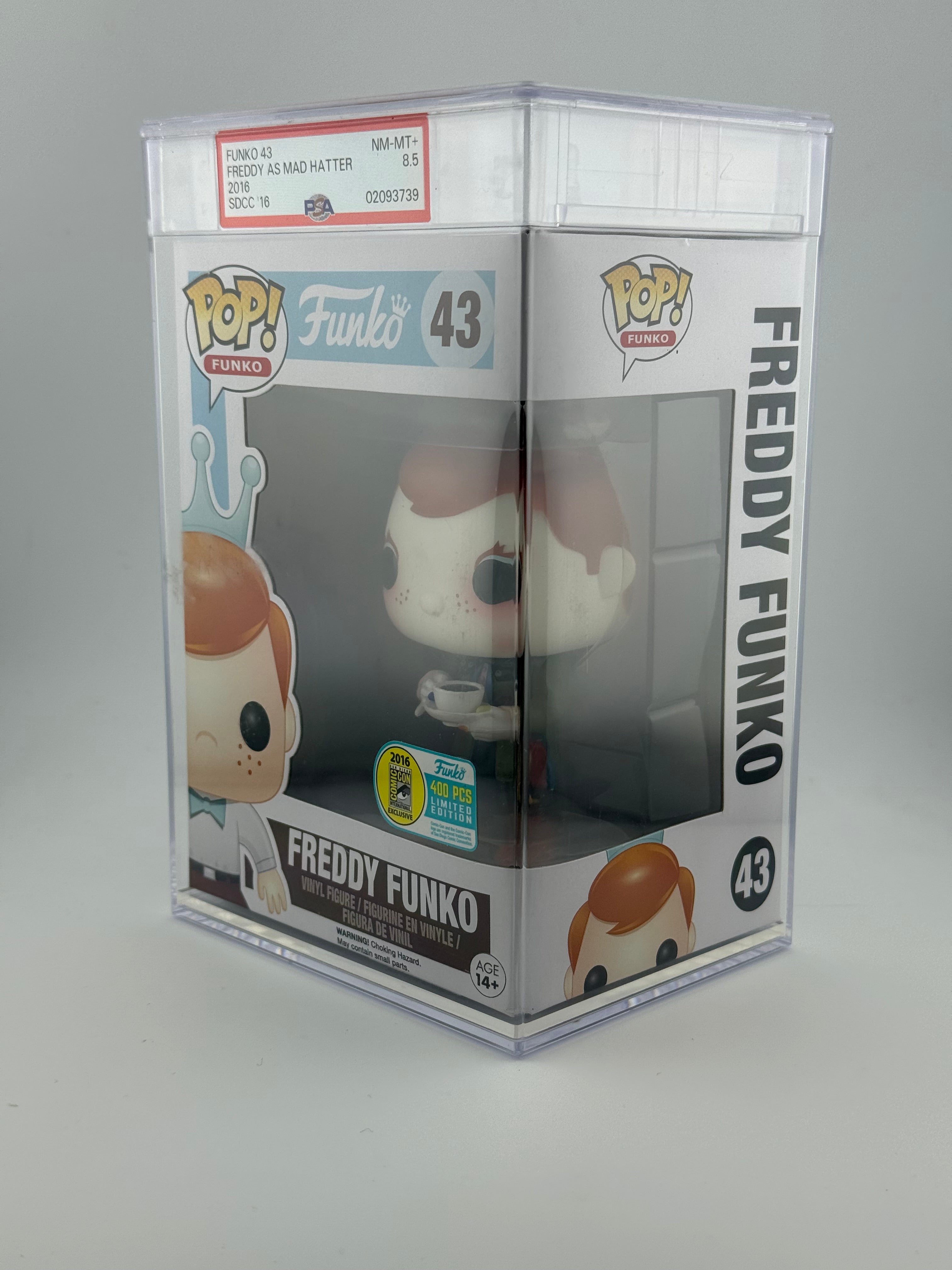Funko Pop! Freddy Funko as Mad Hatter 2016 SDCC LE400 PSA GRADE 8.5