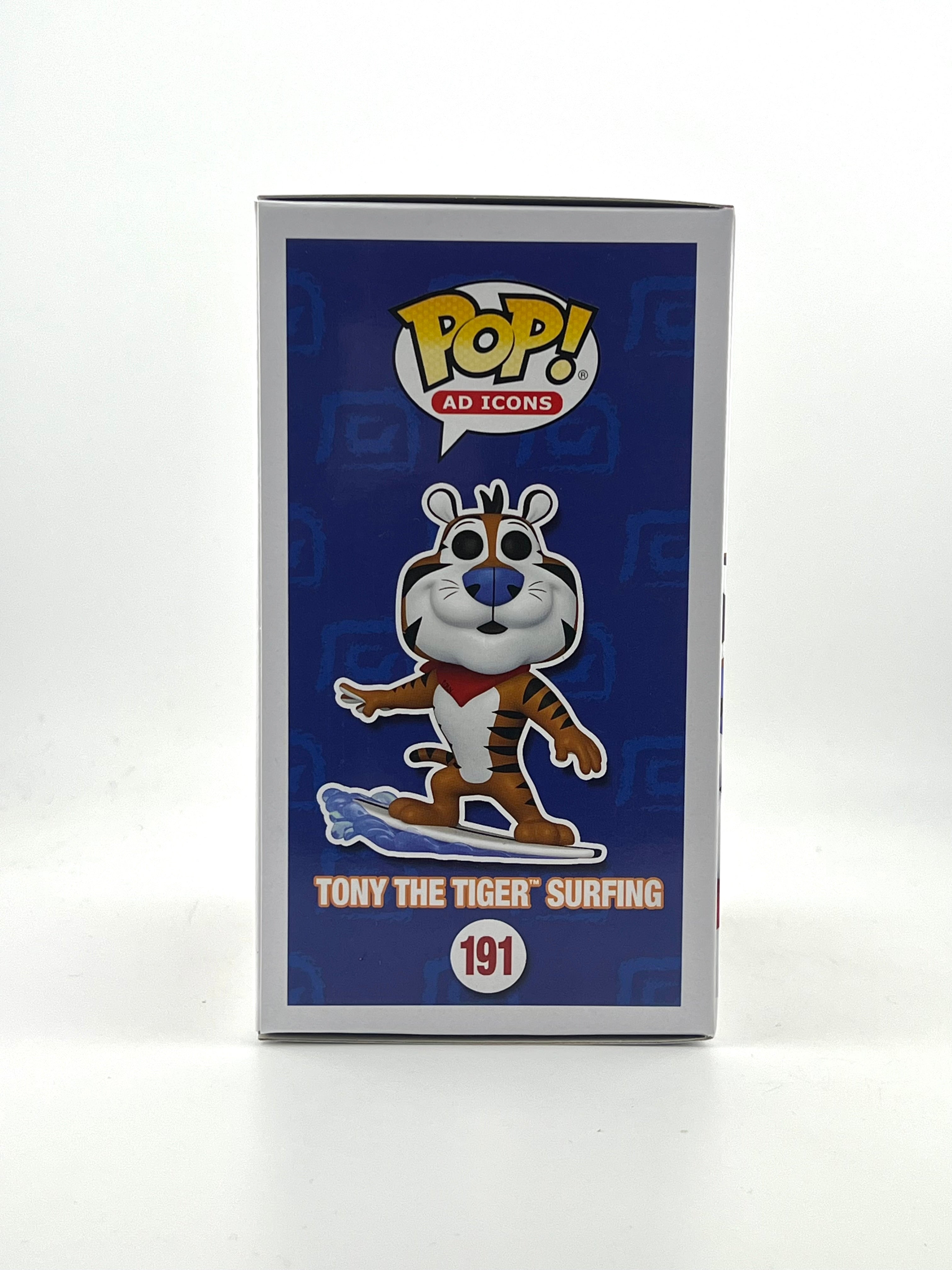 Funko Pop! TONY THE TIGER SURFING 191 FLOCKED 2023 SAND DIEGO COMIC CON EXCLUSIVE