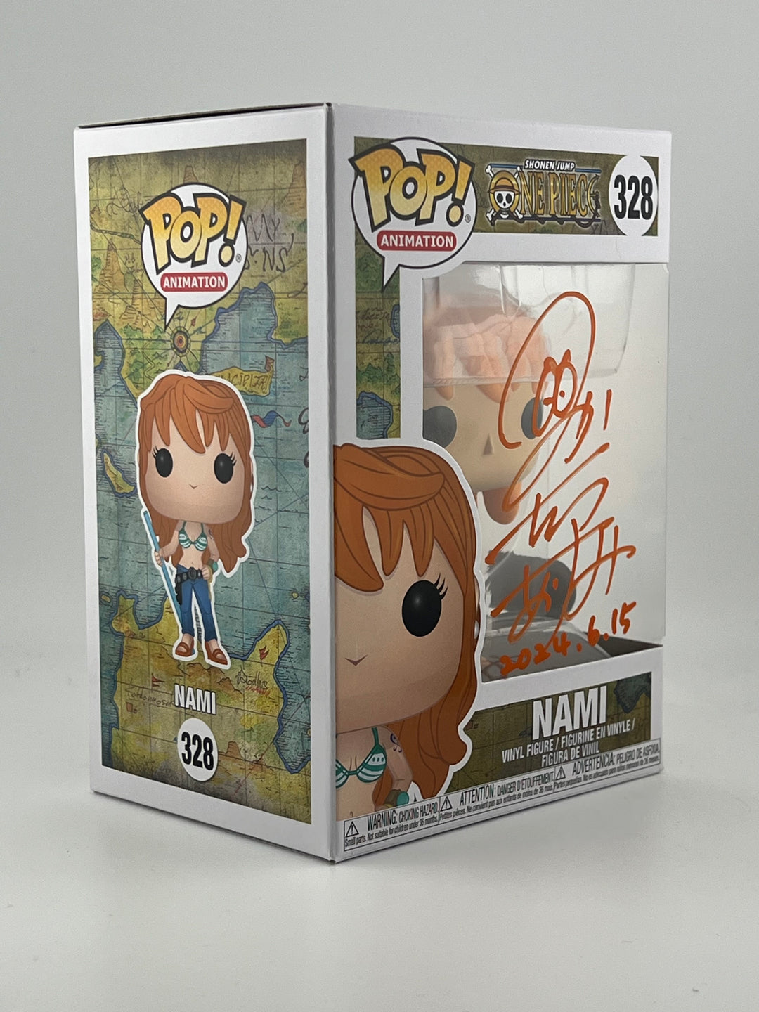 Funko Pop! Nami 328 Autographed by JVA Akemi Okamura SWAU Authenticated