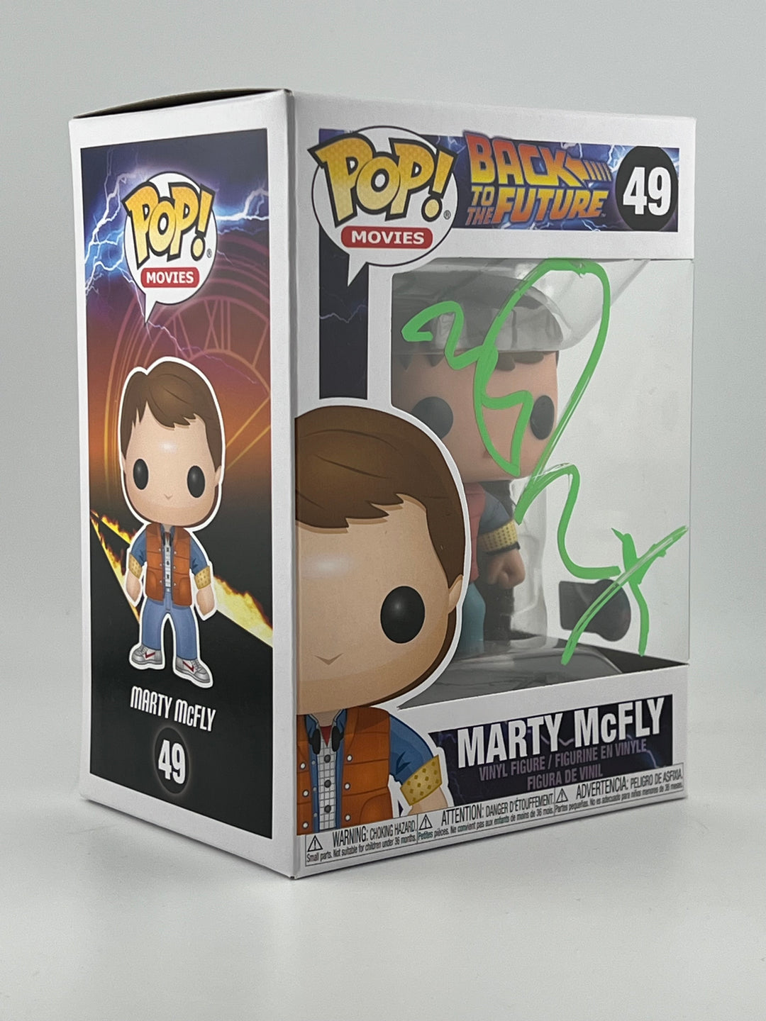 Funko Pop! Marty McFly 49 Autographed by Michael J. Fox Beckett Authenticated