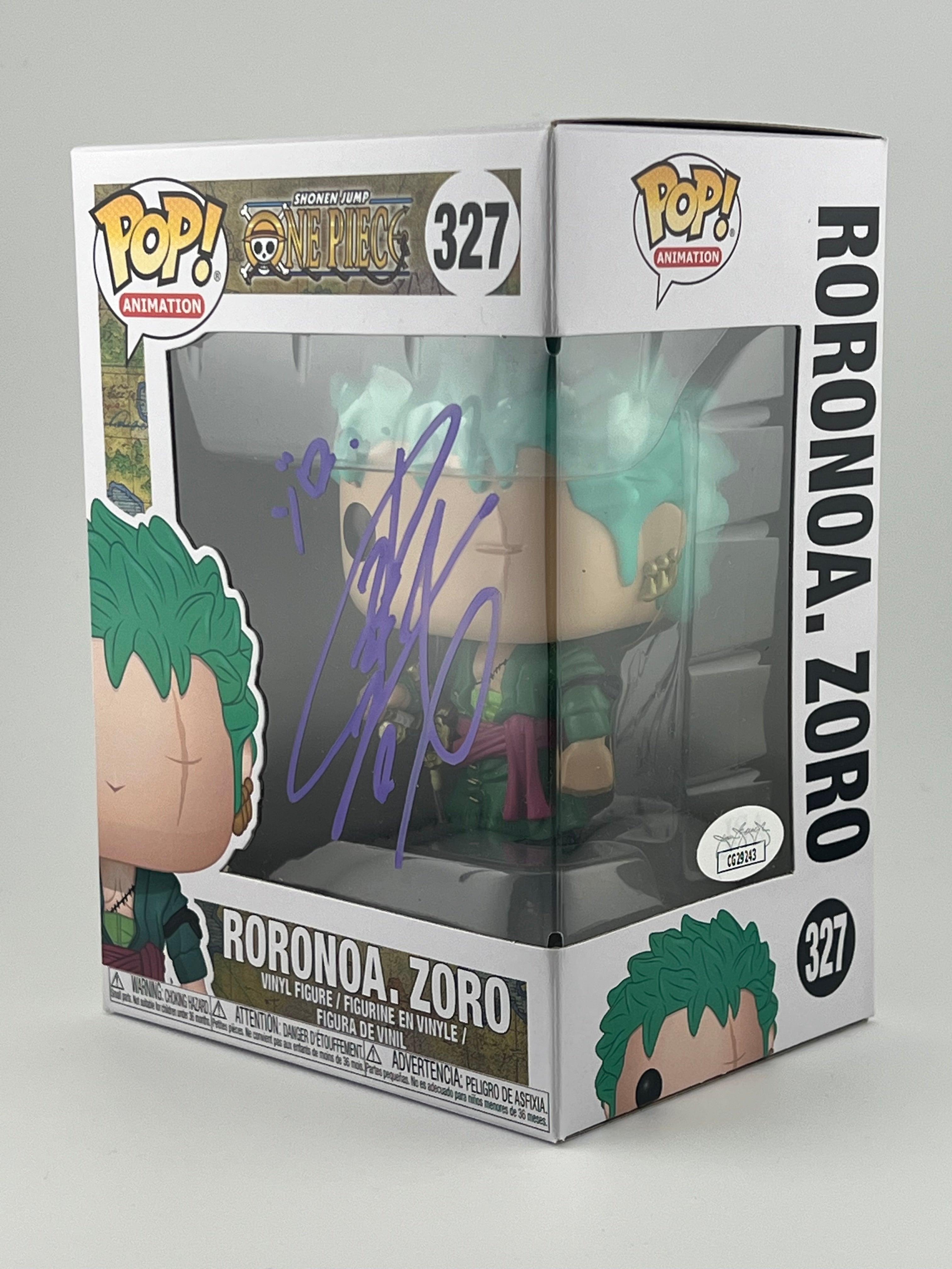 FUNKO POP! RORONOA ZORO 327 JVA SIGNED