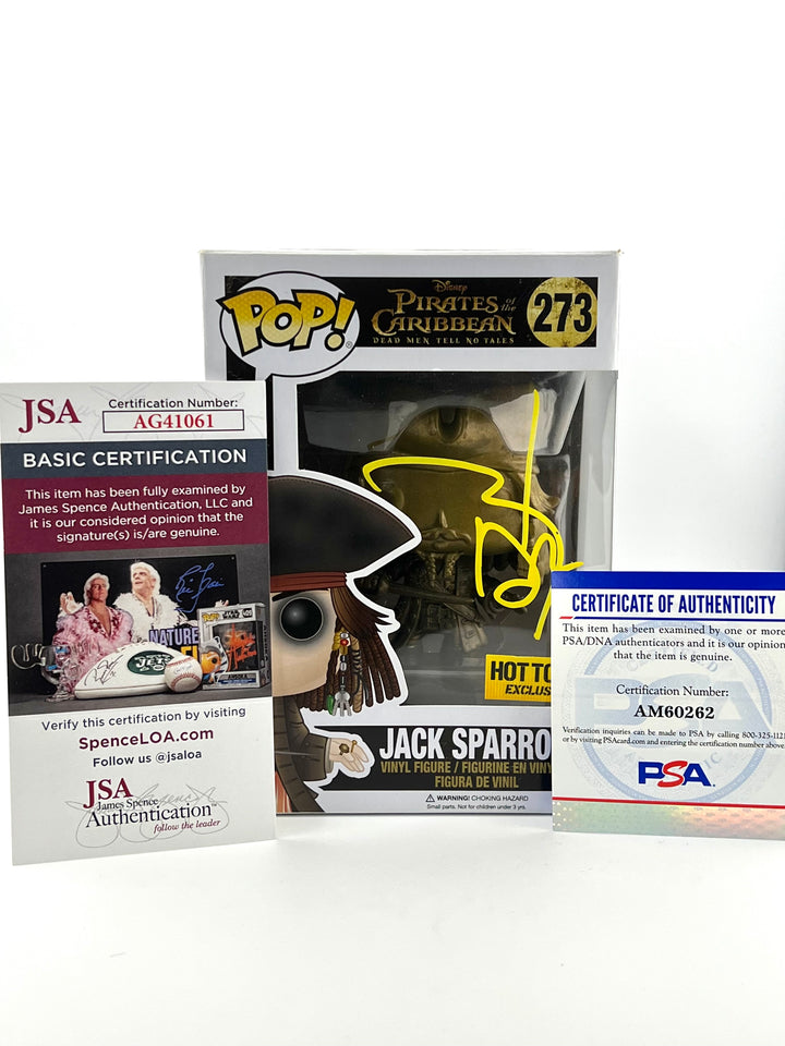 Funko Pop! Jack Sparrow 273 - Autographed by Johnny Depp JSA  + PSA/DNA Authentication - Hot Topic Exclusive - Pirates of The Caribbean