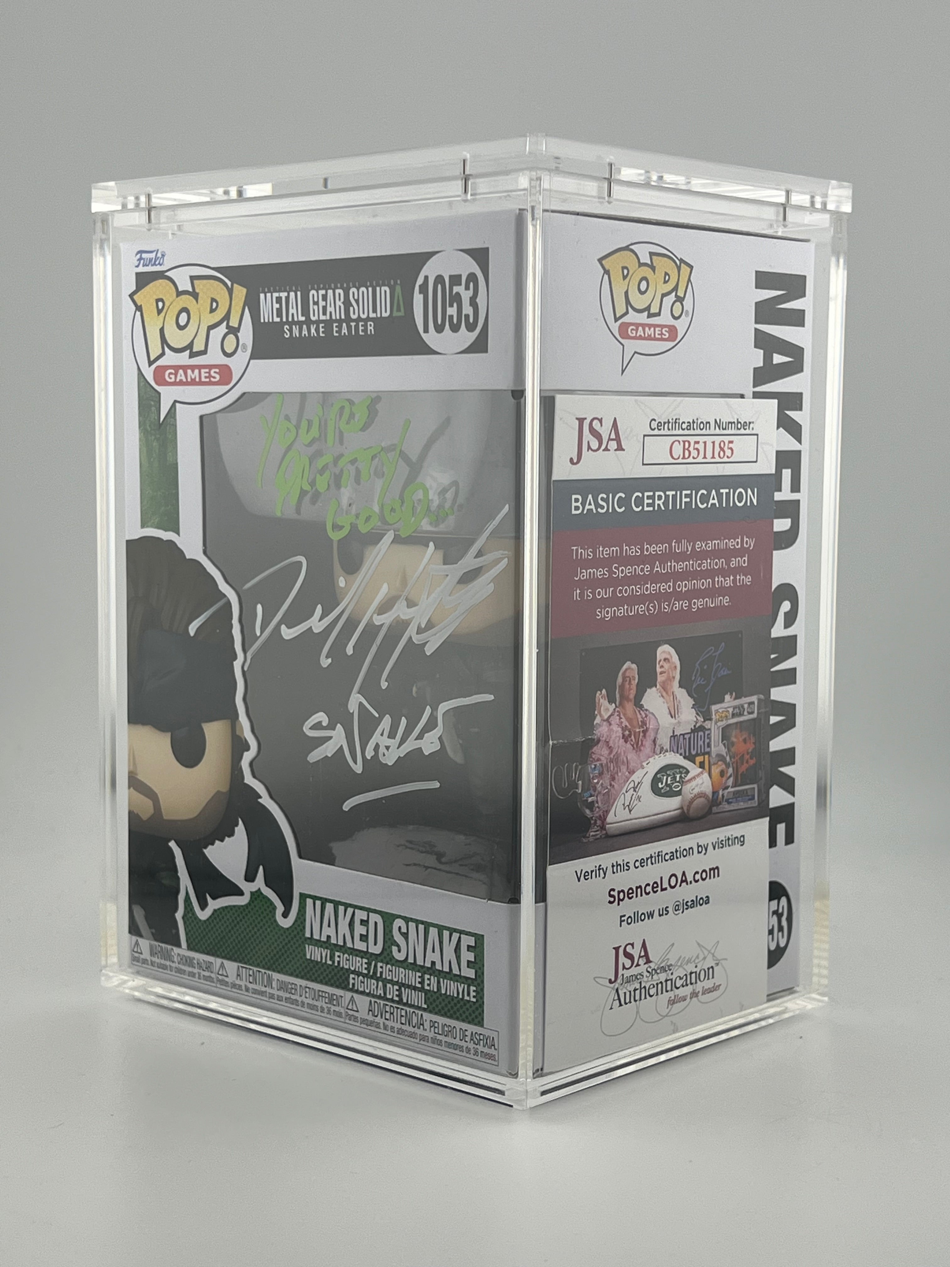 Signed Naked Snake - Metal Gear Solid - David Hayter - Funko Pop + JSA