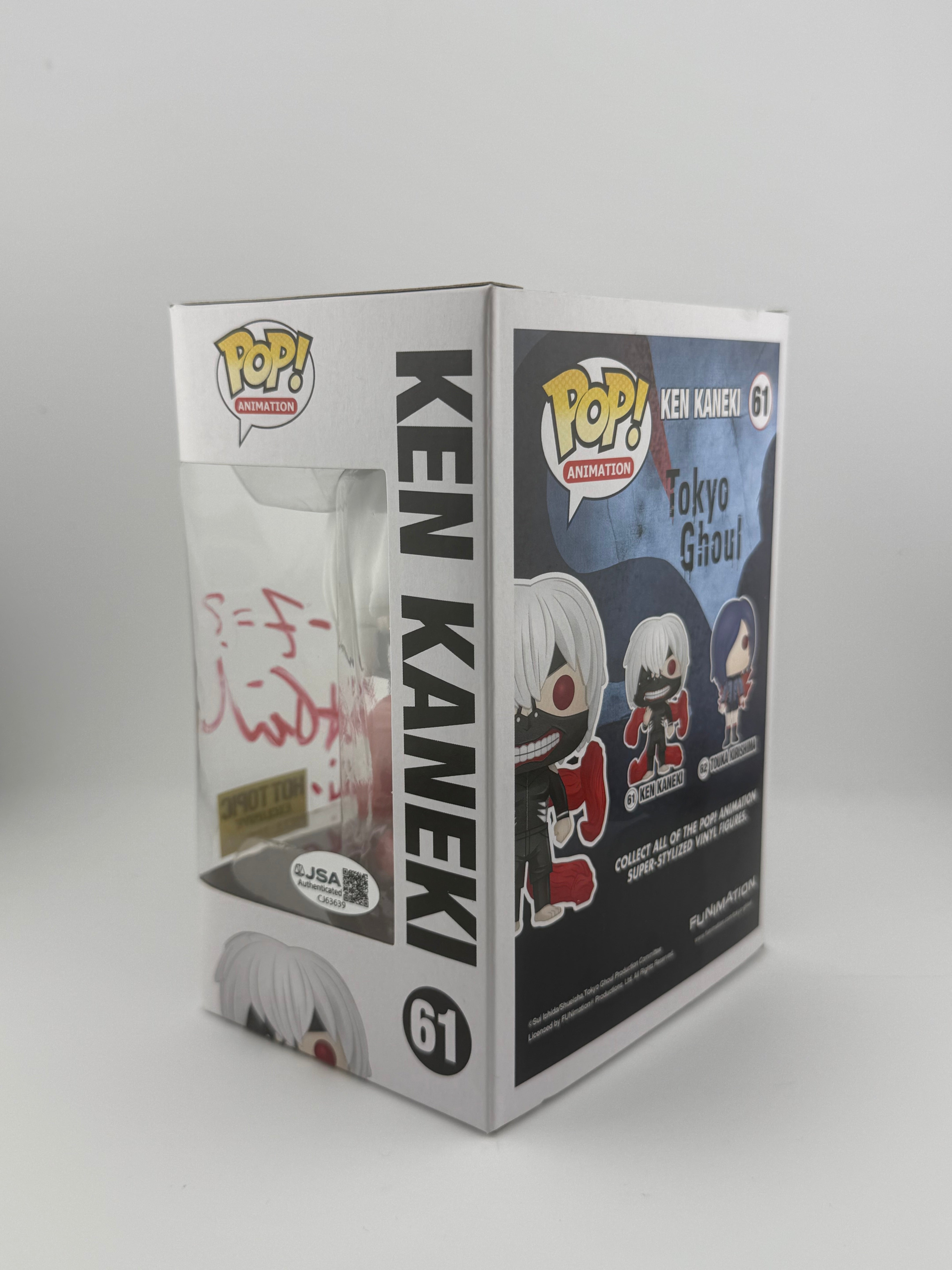 Funko POP! SIGNED KEN KANEKI 61 HOT TOPIC EXCLUSIVE (AUSTIN TINDLE) + JSA