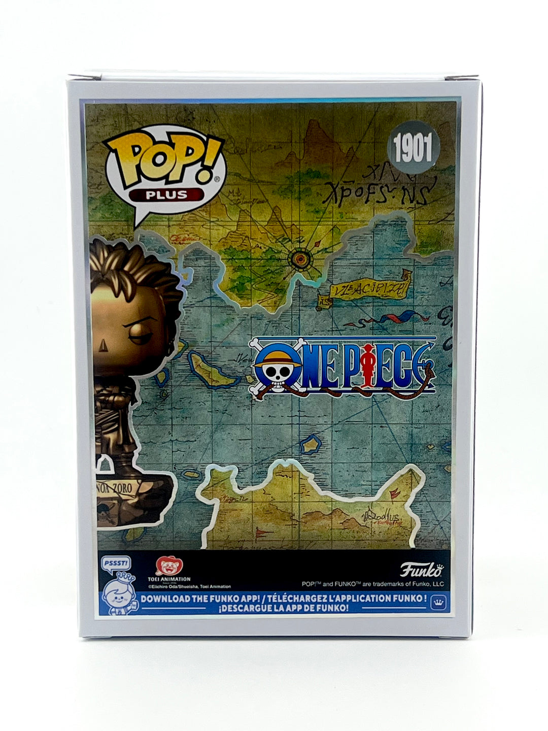 FUNKO POP! BRONZE STATUE RORONOA ZORO 1901 FUNKO SHOP EXCLUSIVE JVA SIGNED