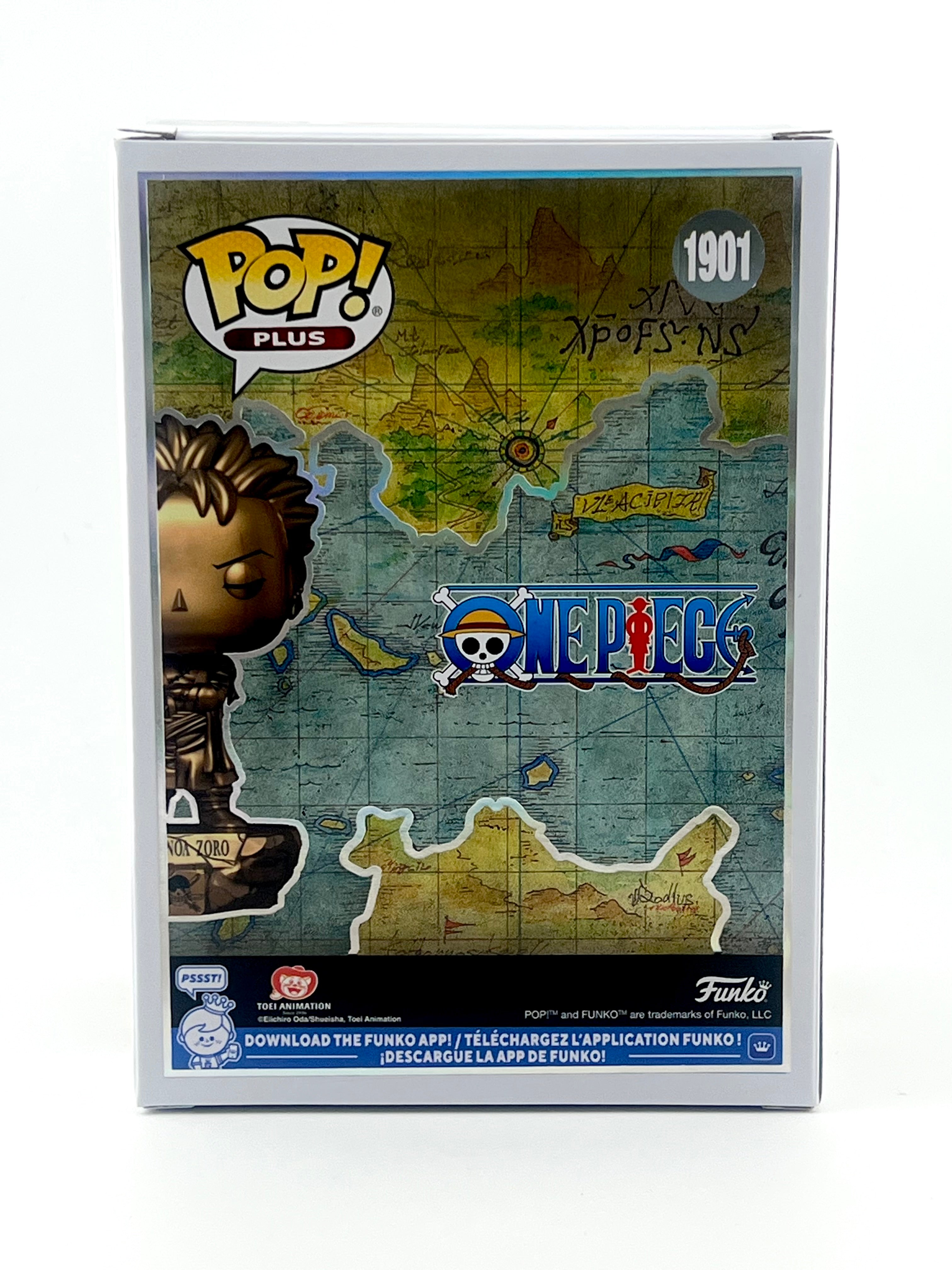 FUNKO POP! BRONZE STATUE RORONOA ZORO 1901 FUNKO SHOP EXCLUSIVE JVA SIGNED