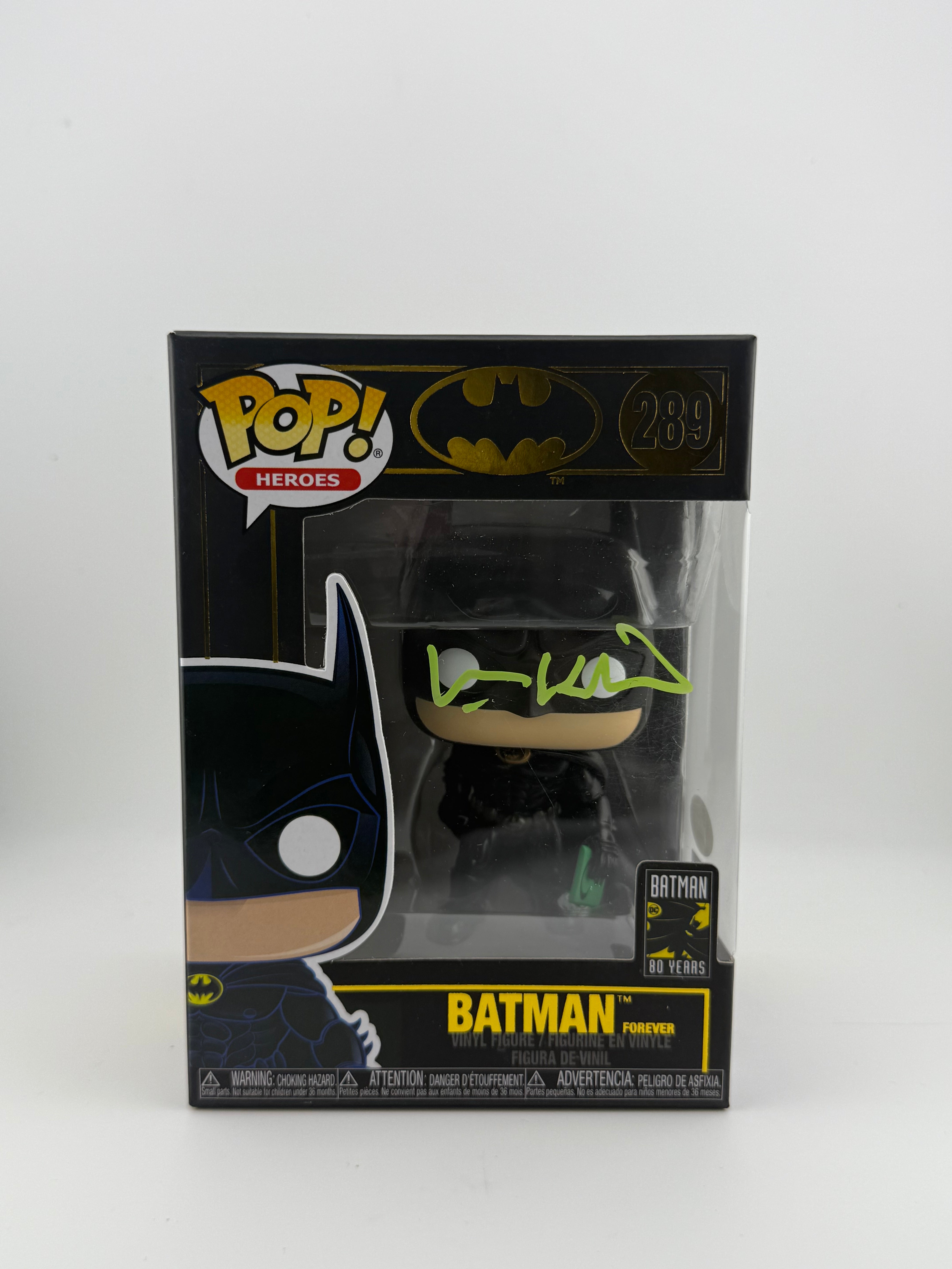 Funko POP! SIGNED BATMAN 289 80 YEARS EDITION (VAL KILMER) + JSA